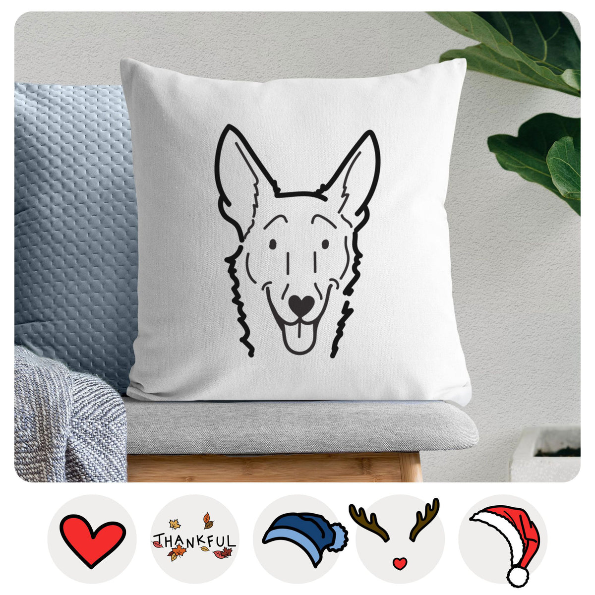 Love Always Carolina Dog - Mochi -  Throw Pillow Cover