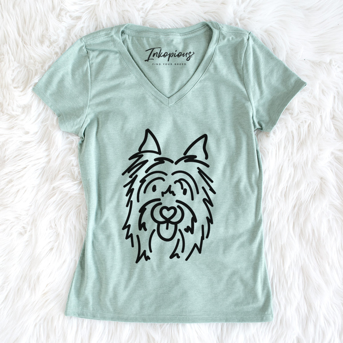 Love Always Silky Terrier - Monty - Women's Perfect V-neck Shirt