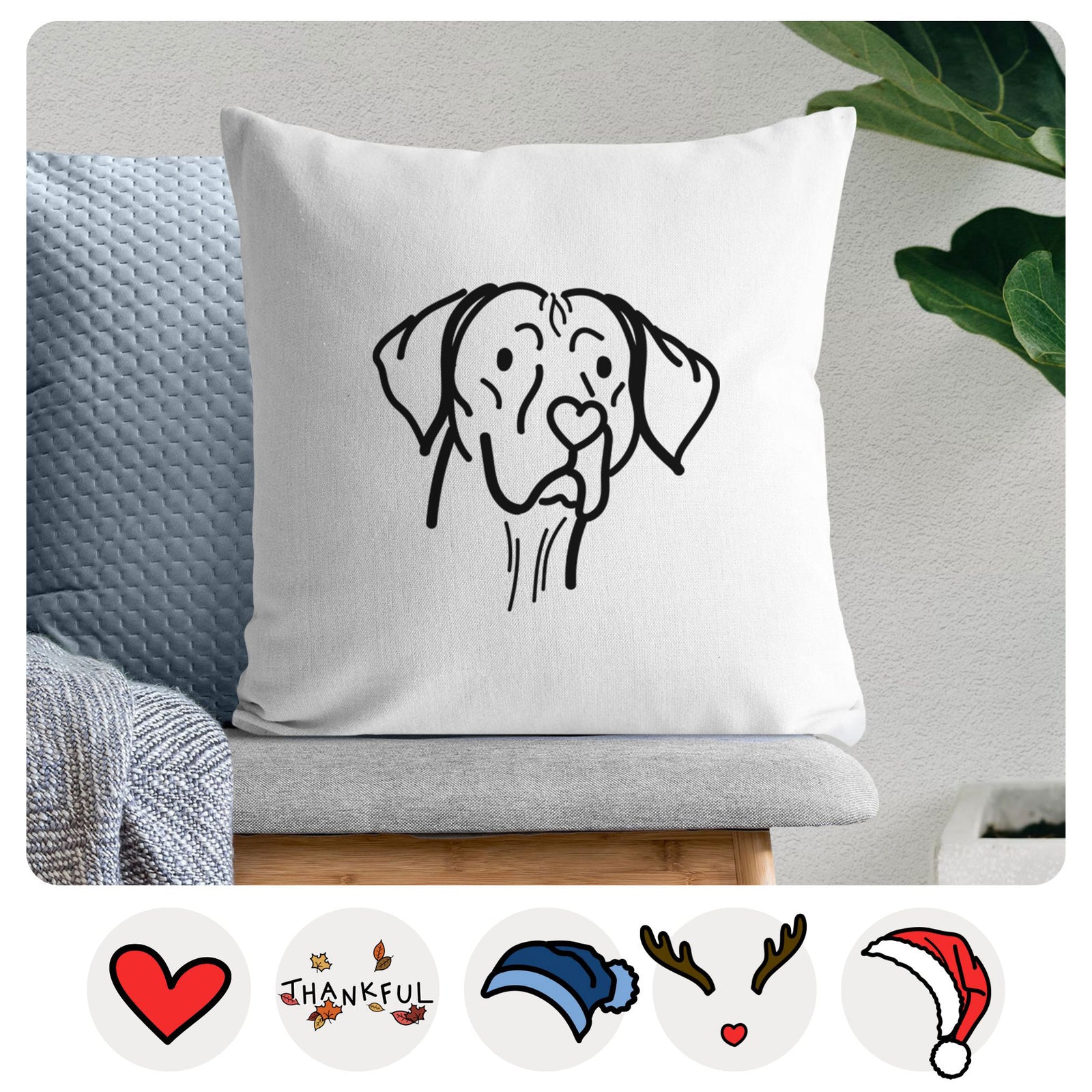 Love Always Vizsla - Moose -  Throw Pillow Cover