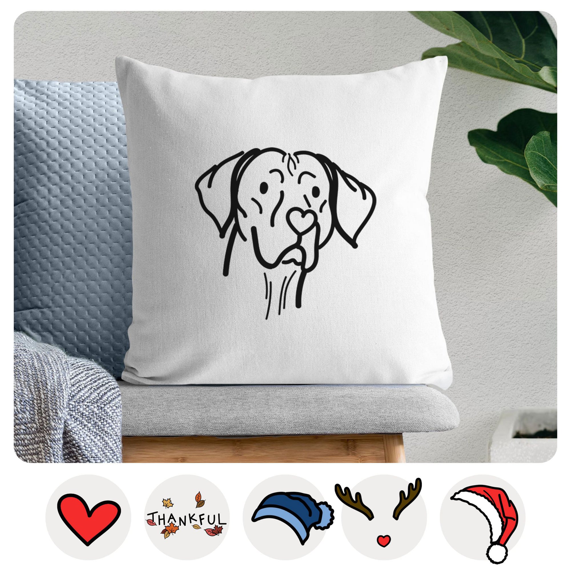 Love Always Vizsla - Moose -  Throw Pillow Cover
