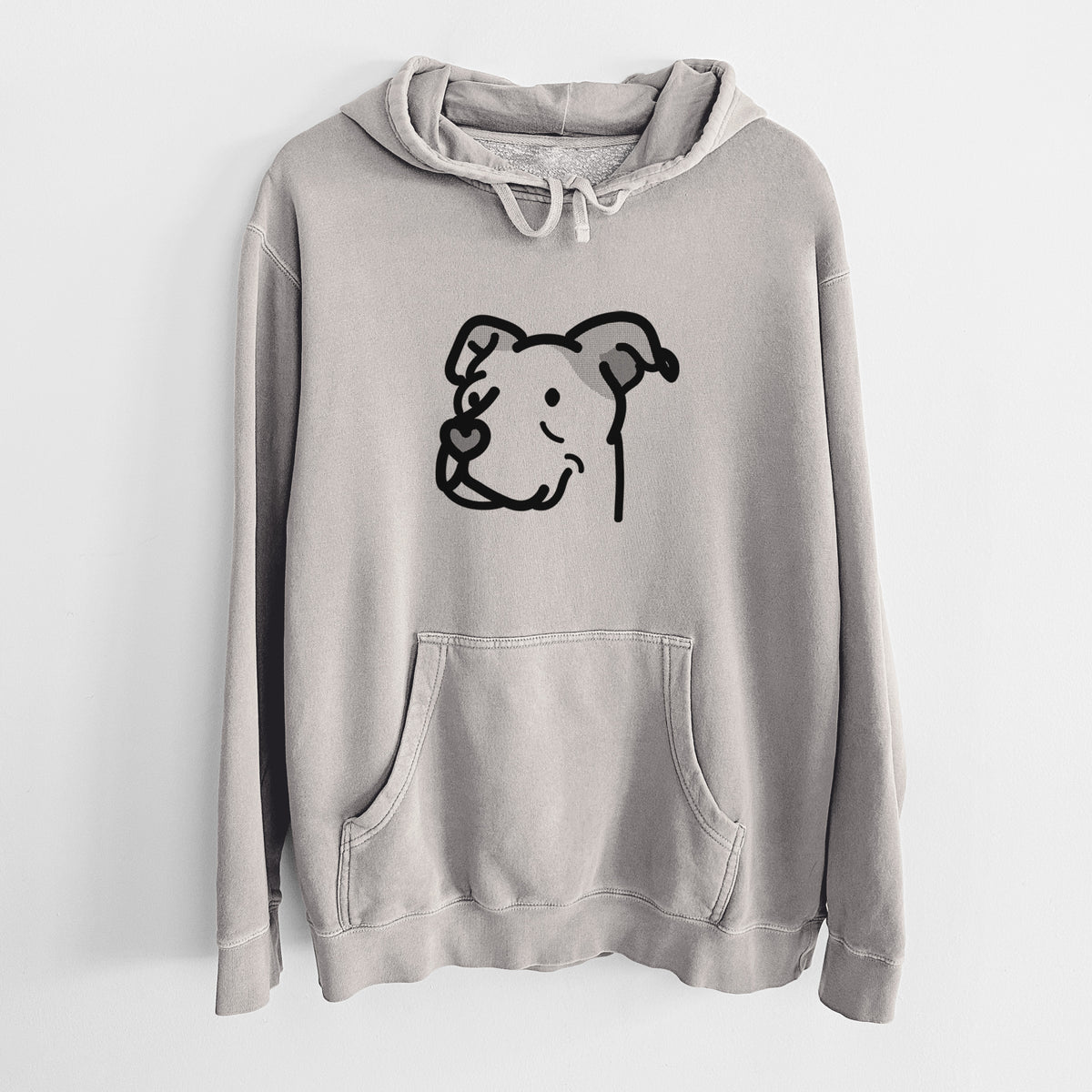 Love Always Pitbull Mix - Mr. Sir - Unisex Pigment Dyed Hoodie