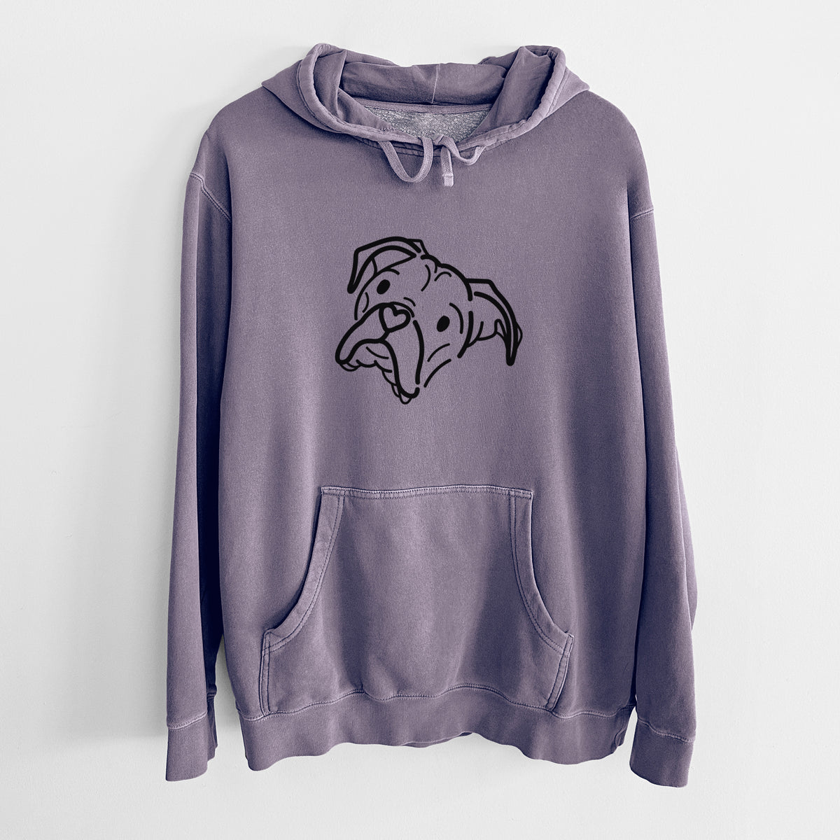 Love Always Boxer - Noodle - Unisex Pigment Dyed Hoodie