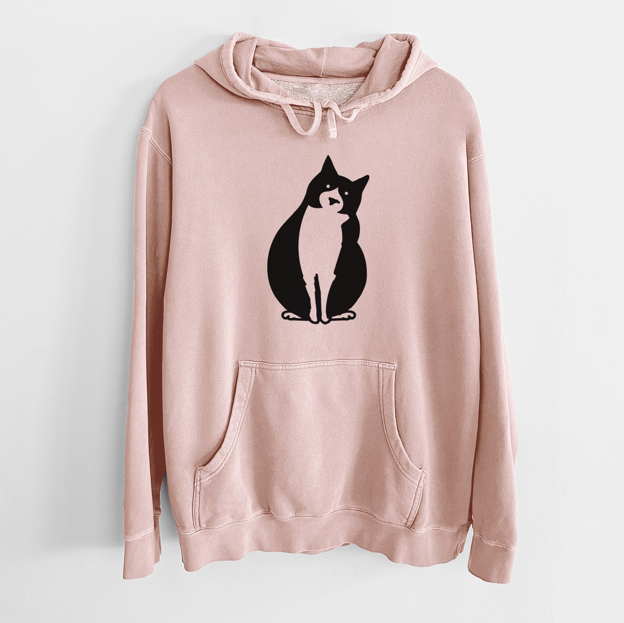 Love Always Tuxedo Cat - Oliver - Unisex Pigment Dyed Hoodie