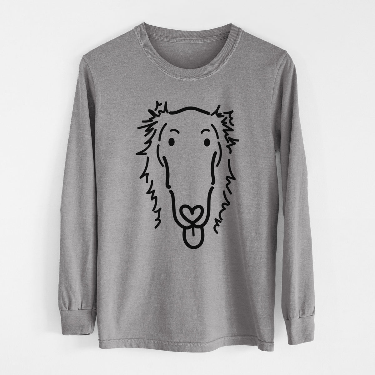 Love Always Borzoi - Opal - Heavyweight 100% Cotton Long Sleeve