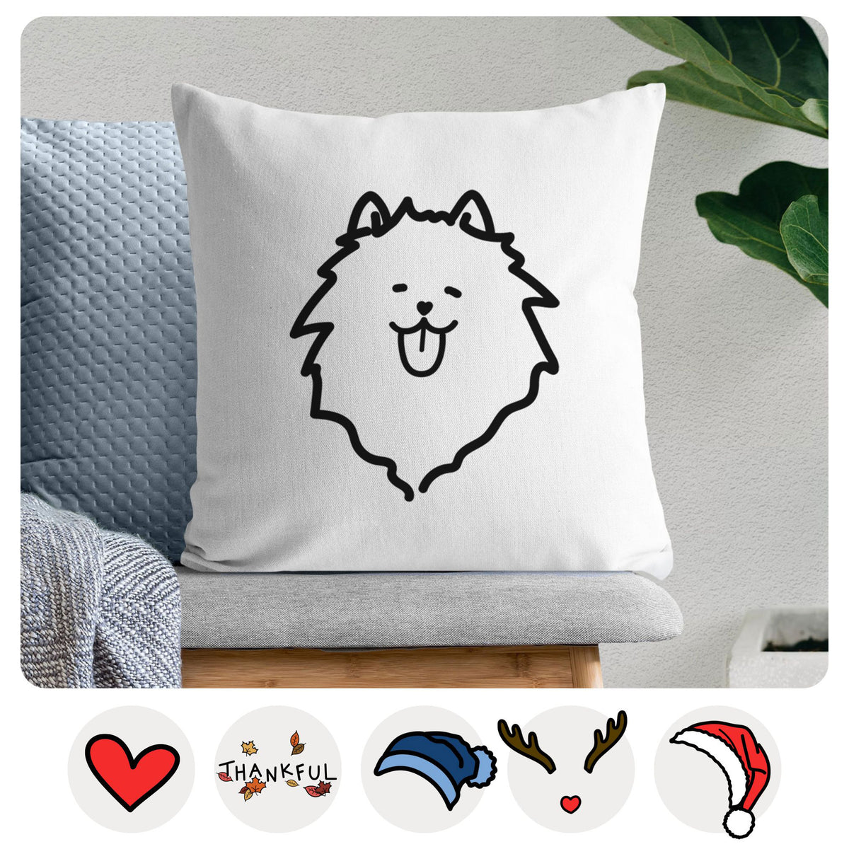 Love Always Pomeranian - Throw Pillow Cover