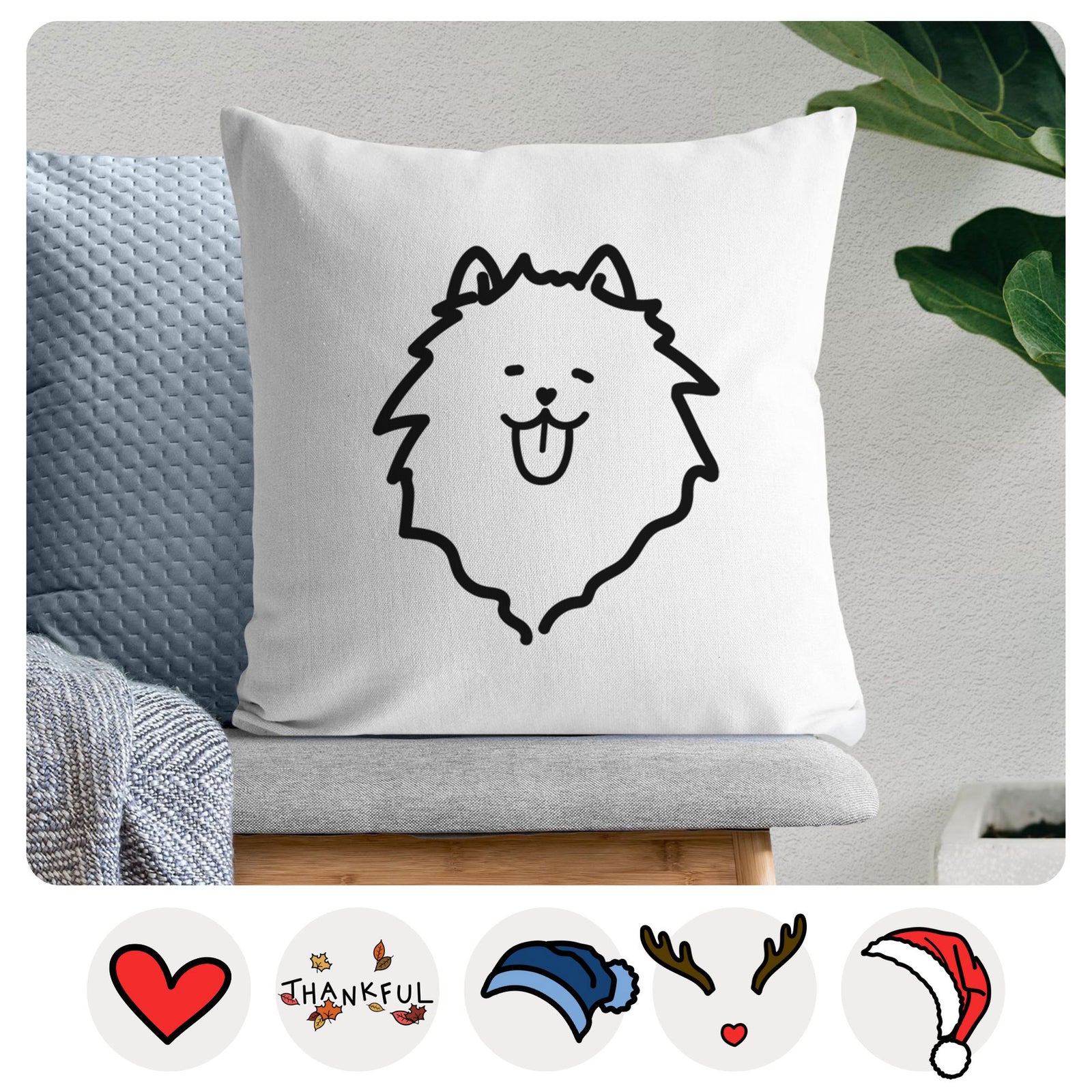 Love Always Pomeranian - Throw Pillow Cover