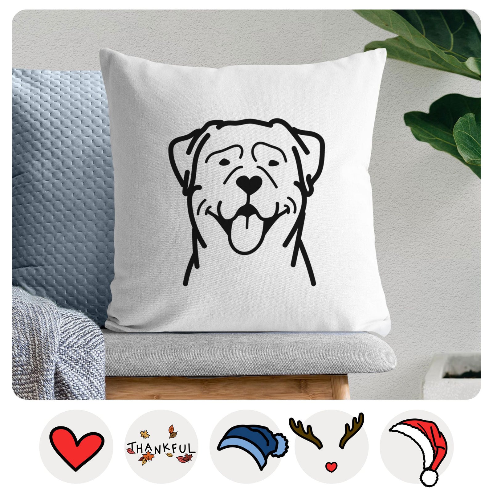 Love Always Rottweiler - Throw Pillow Cover
