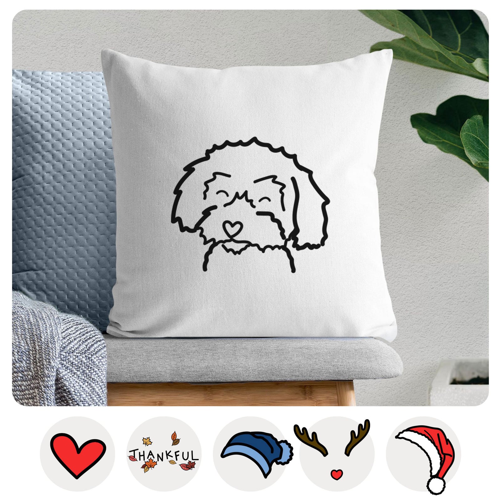 Love Always Schnoodle - Throw Pillow Cover
