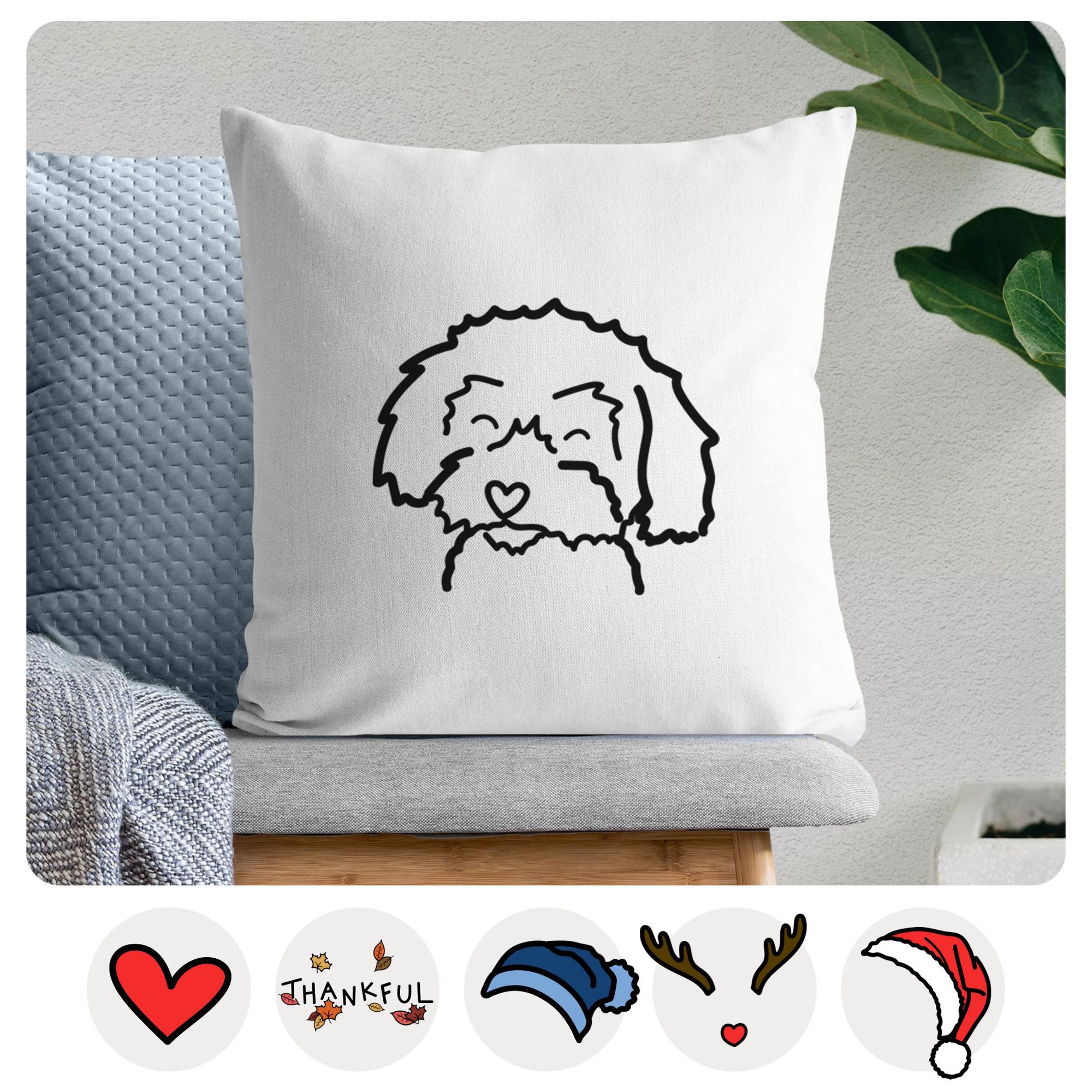 Love Always Schnoodle - Throw Pillow Cover