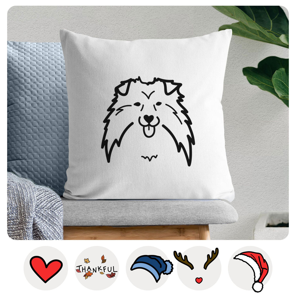Love Always Shetland Sheepdog - Throw Pillow Cover