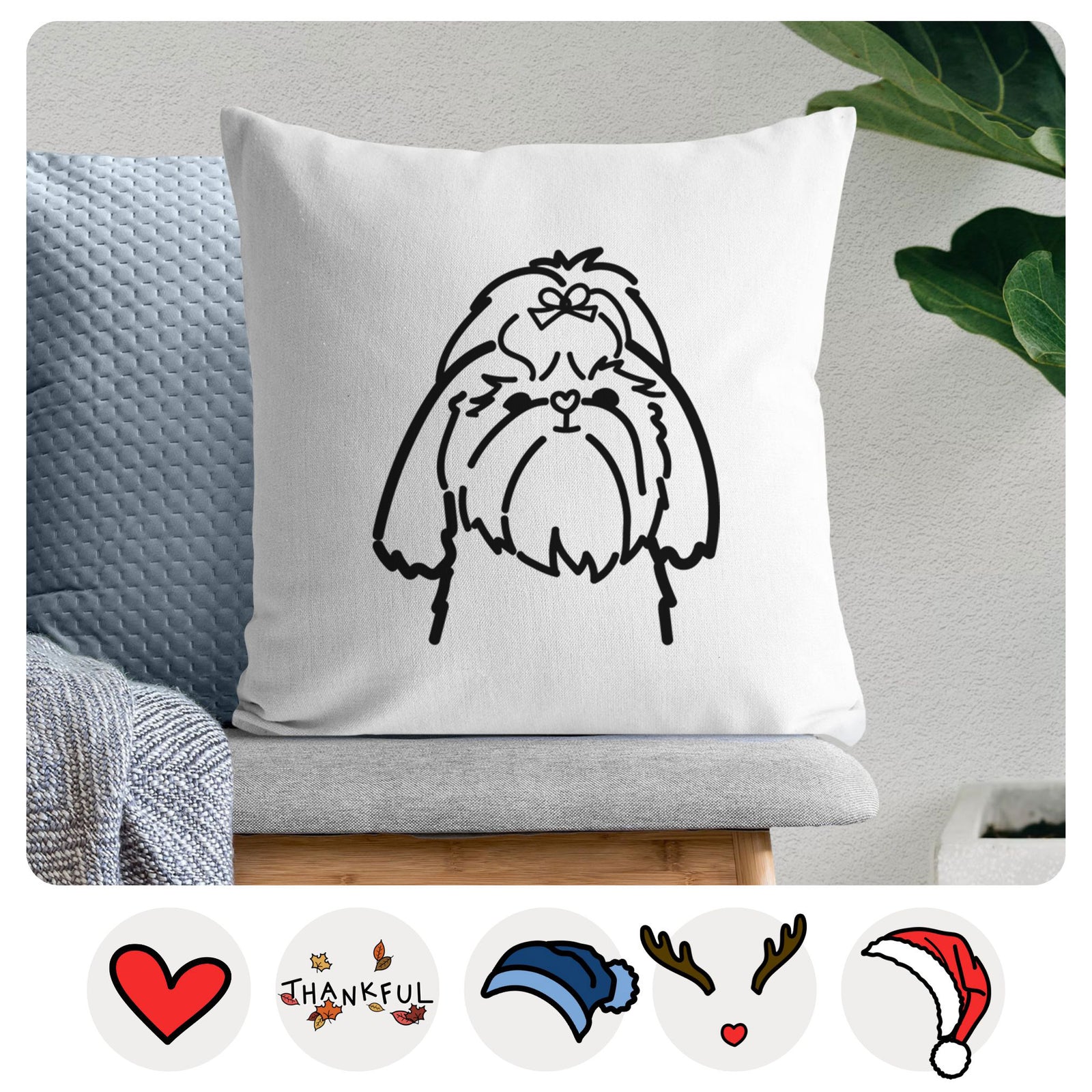 Love Always Shih Tzu - Throw Pillow Cover