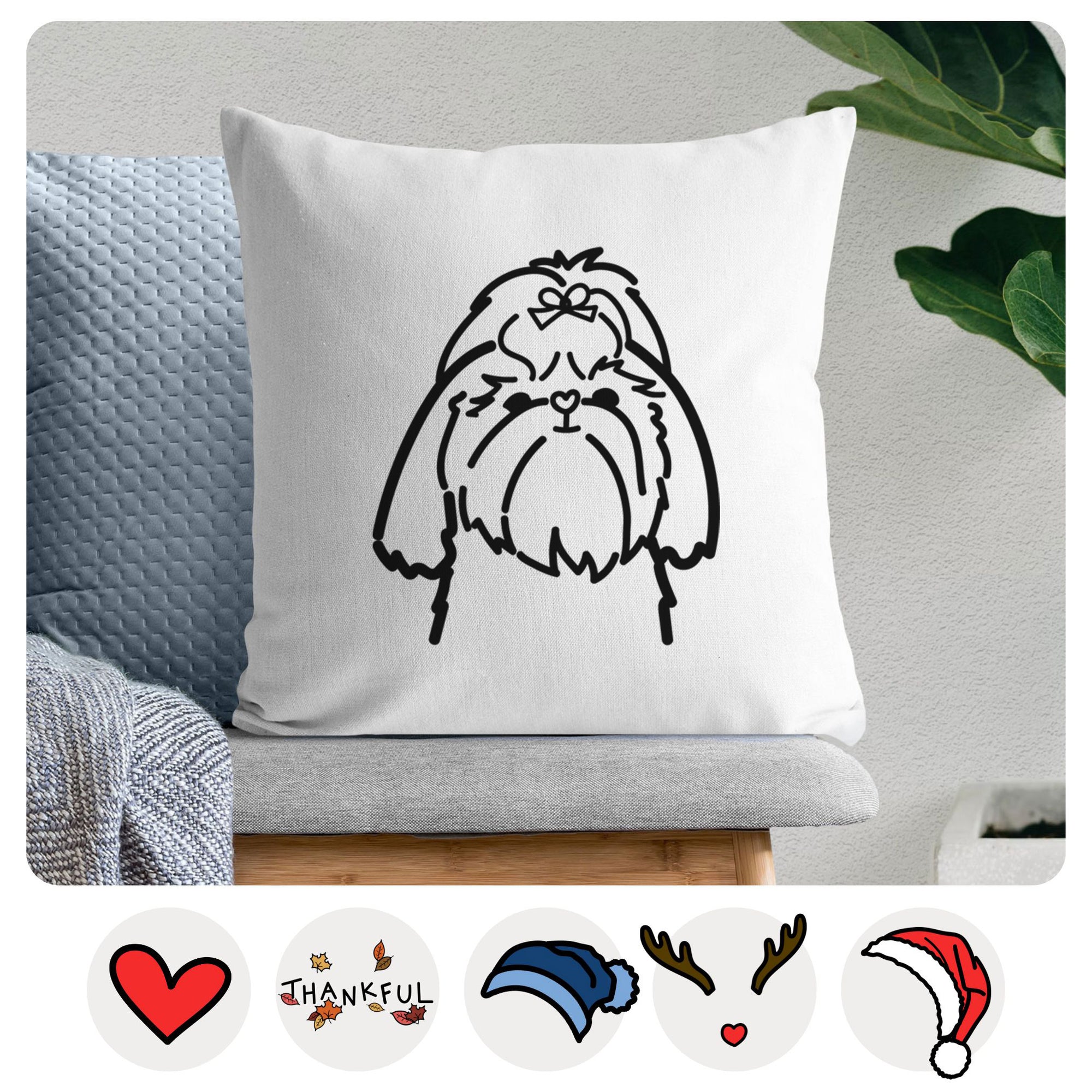 Love Always Shih Tzu - Throw Pillow Cover