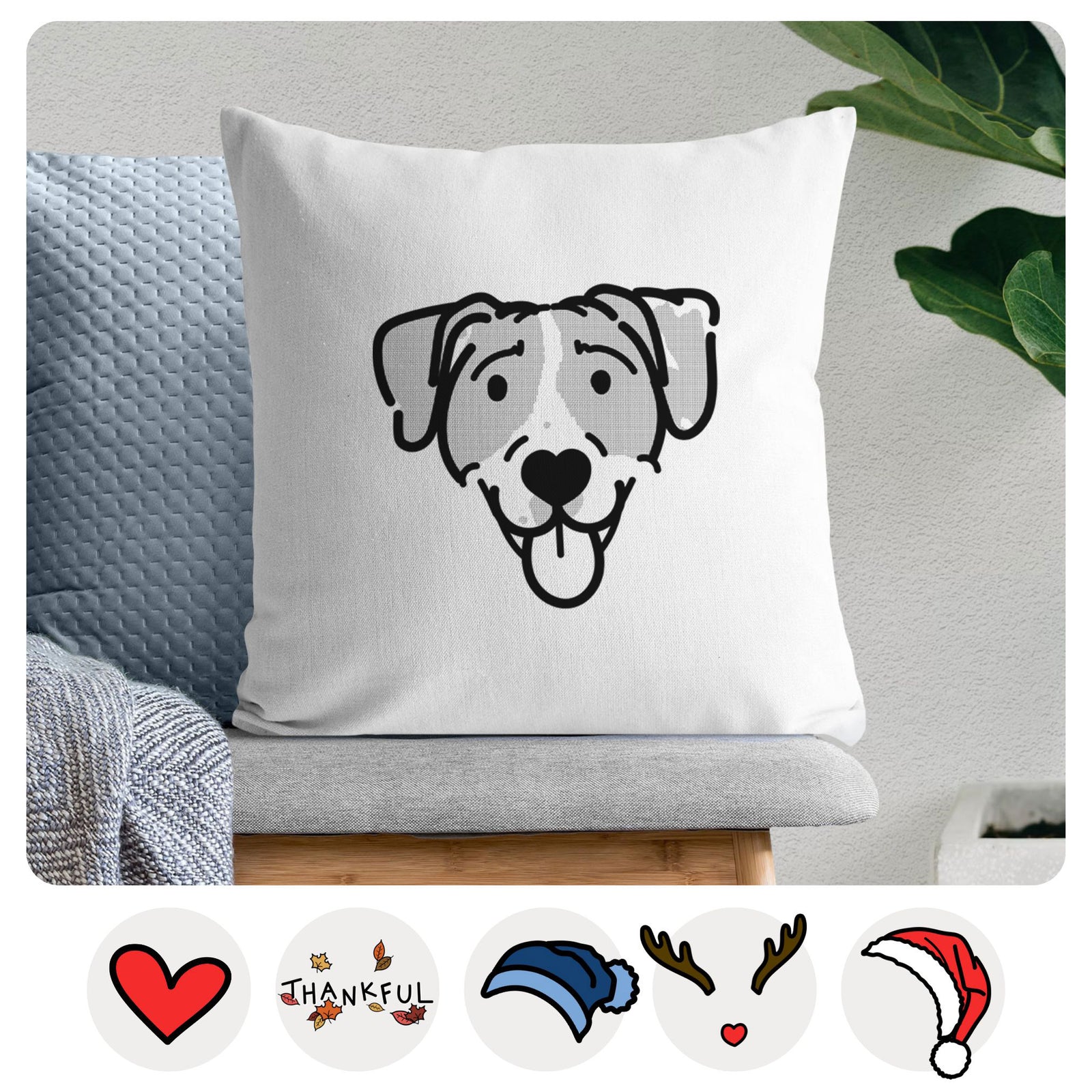 Love Always Bluetick Coonhound - Shiva -  Throw Pillow Cover
