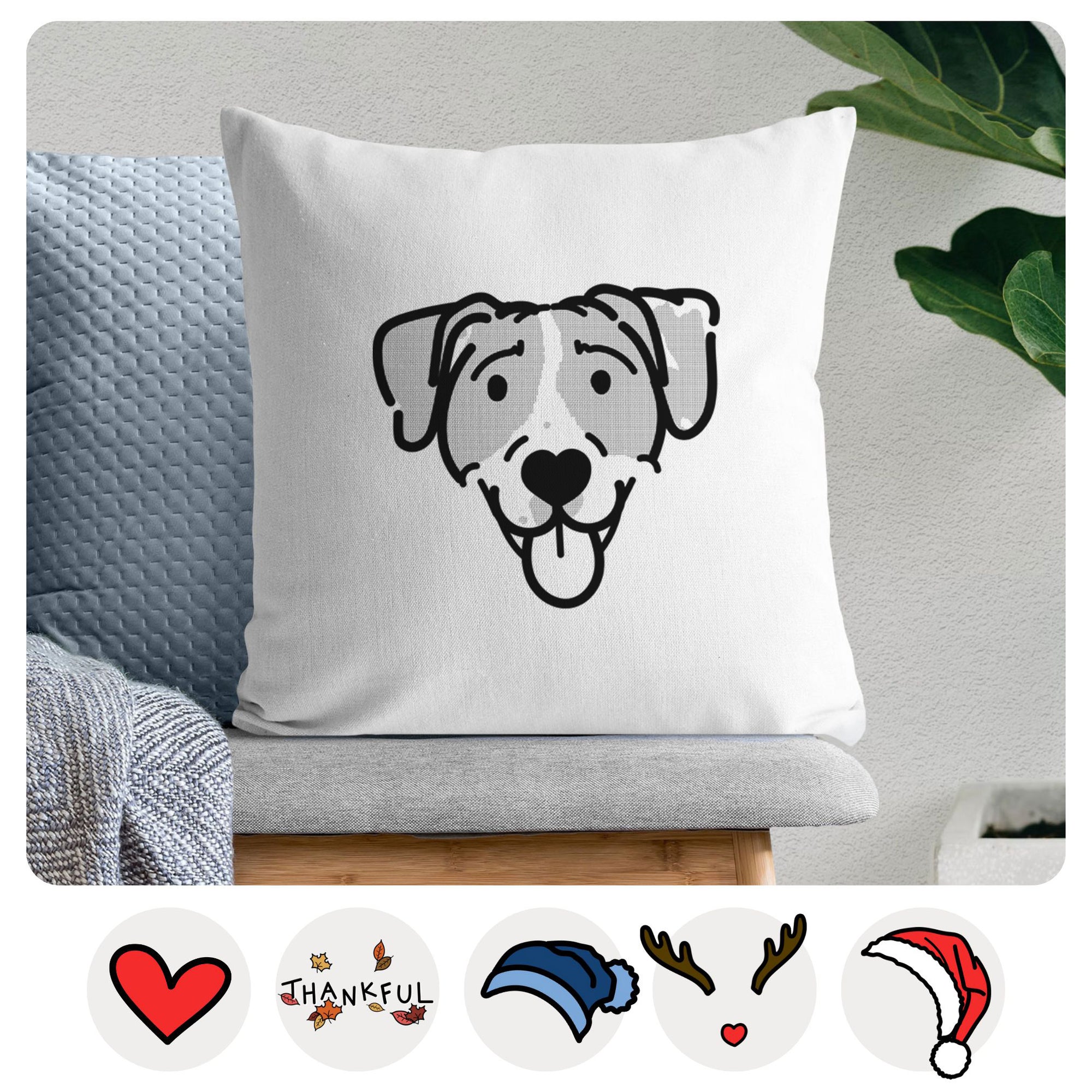 Love Always Bluetick Coonhound - Shiva -  Throw Pillow Cover