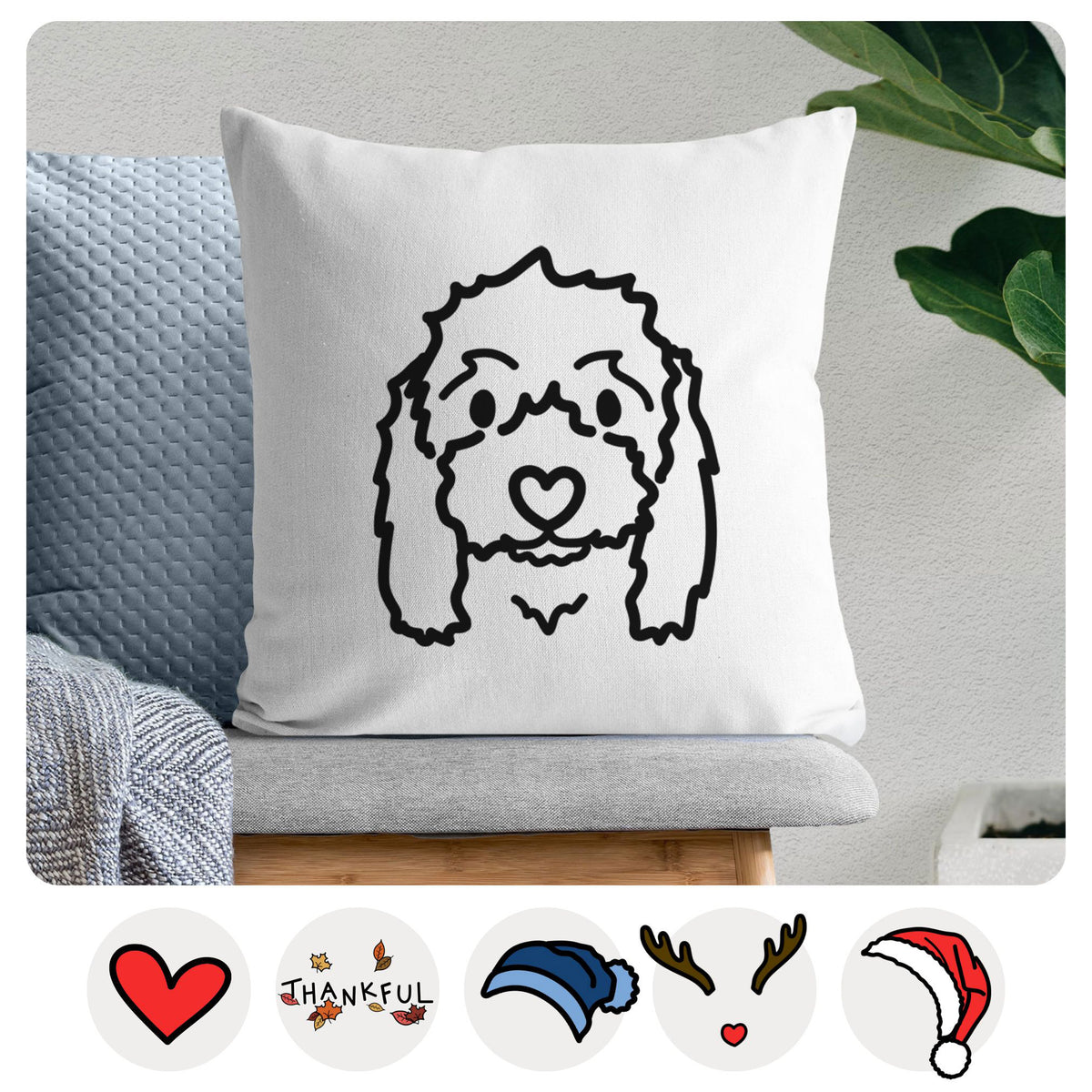 Love Always Coton de Tulear - Sophie -  Throw Pillow Cover