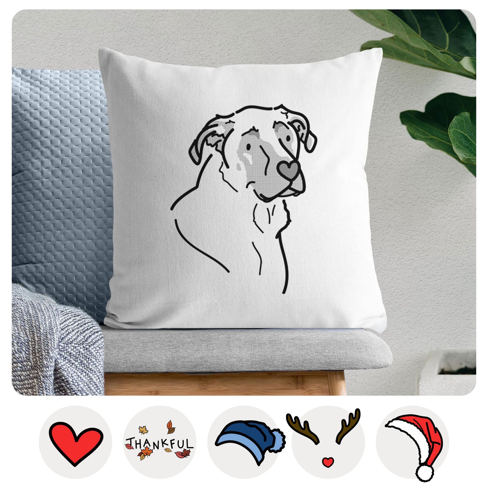 Love Always Mastiff German Shepherd Mix - Tank -  Throw Pillow Cover