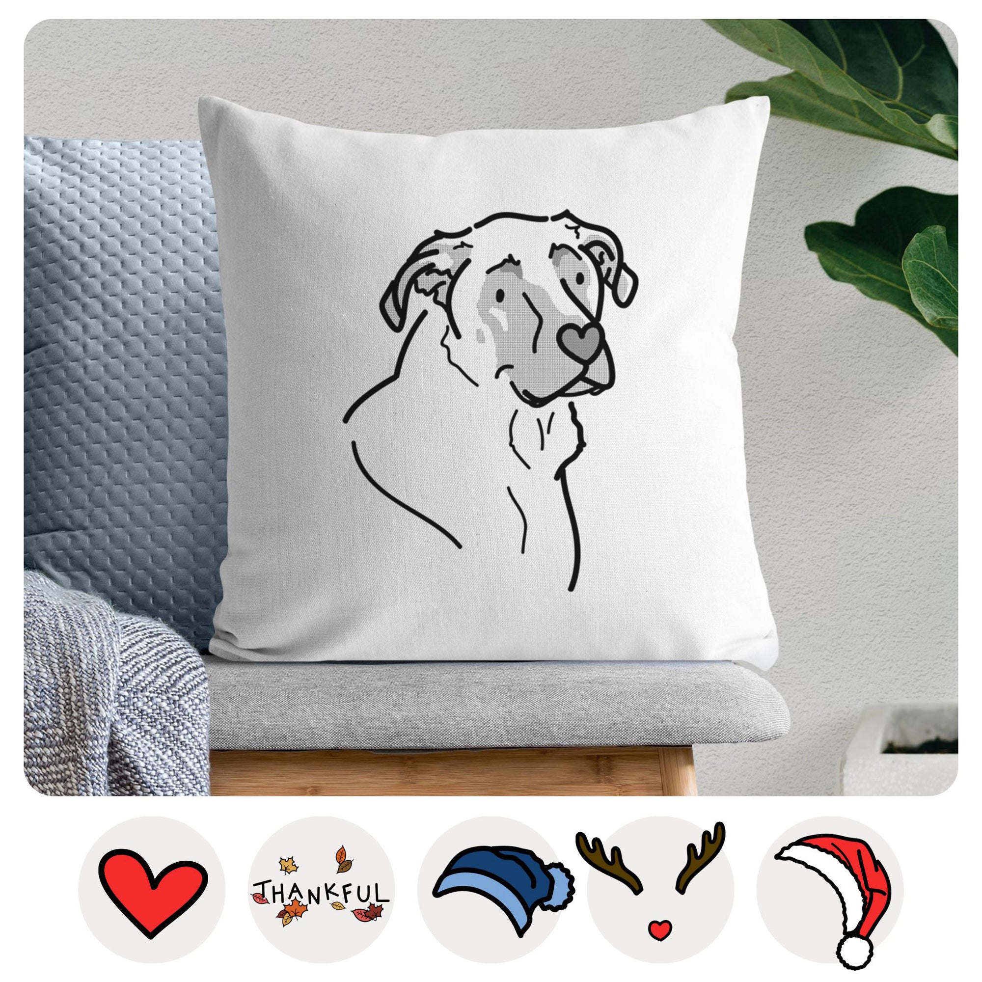 Love Always Mastiff German Shepherd Mix - Tank -  Throw Pillow Cover