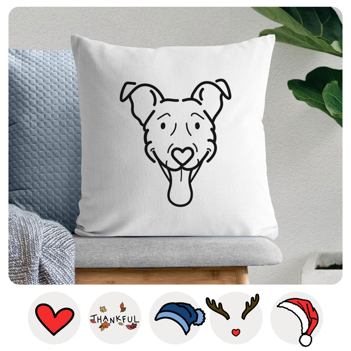 Love Always Vizsla Mix - Tegan -  Throw Pillow Cover
