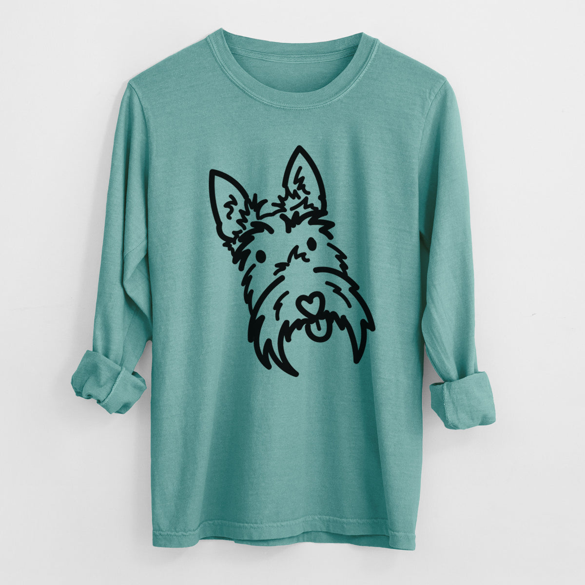 Love Always Scottish Terrier - Thistle - Heavyweight 100% Cotton Long Sleeve