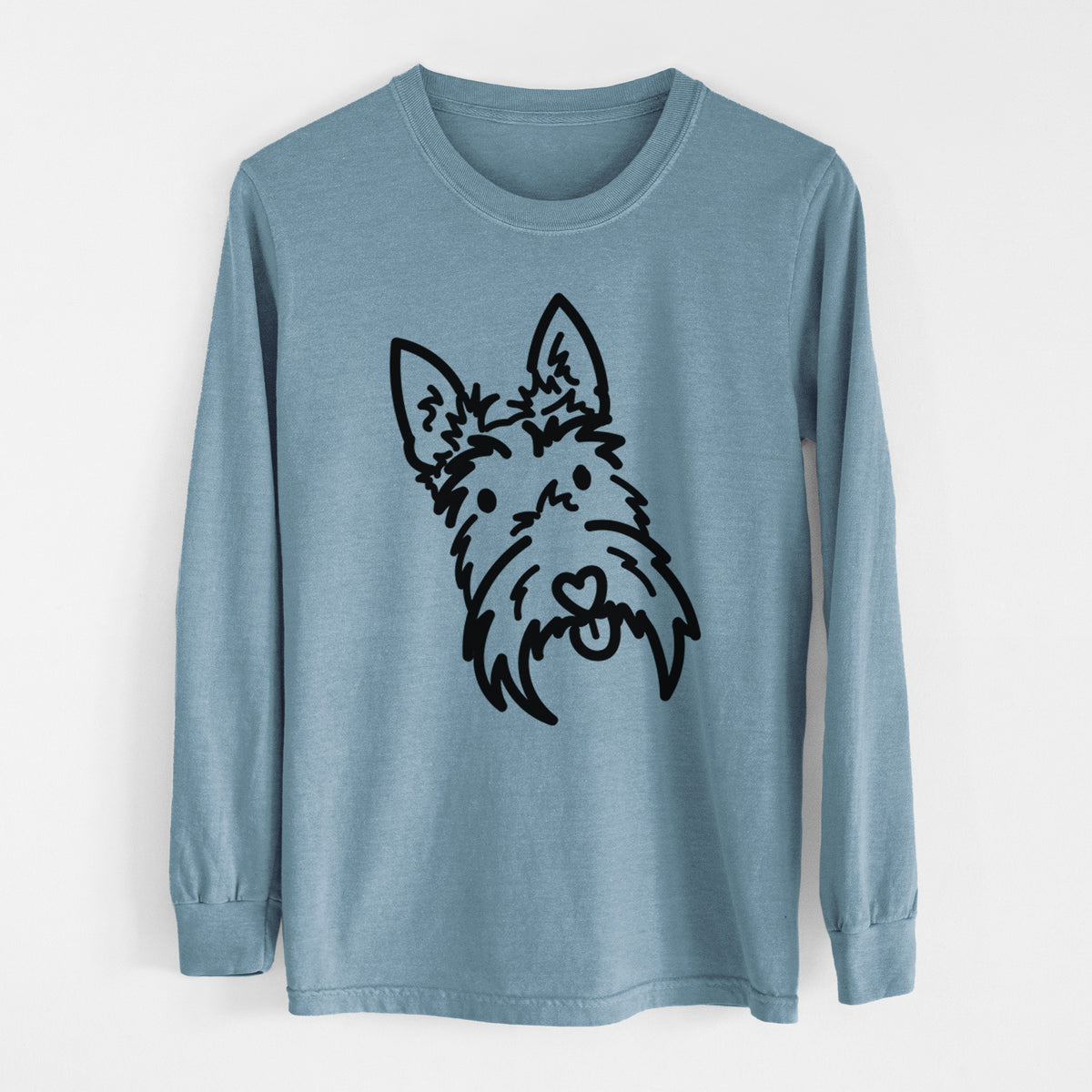 Love Always Scottish Terrier - Thistle - Heavyweight 100% Cotton Long Sleeve