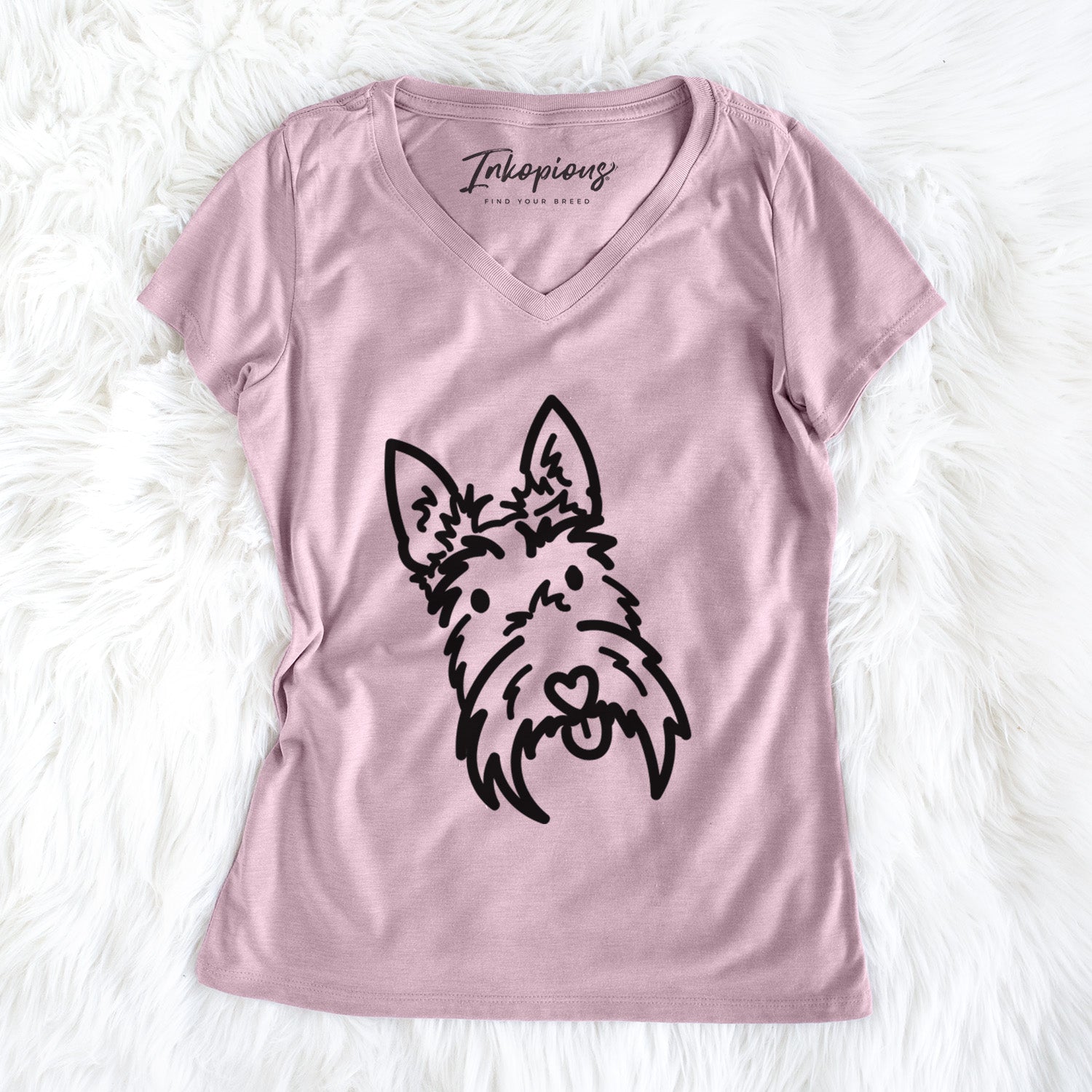 Love Always Scottish Terrier - Thistle - Women's Perfect V-neck Shirt