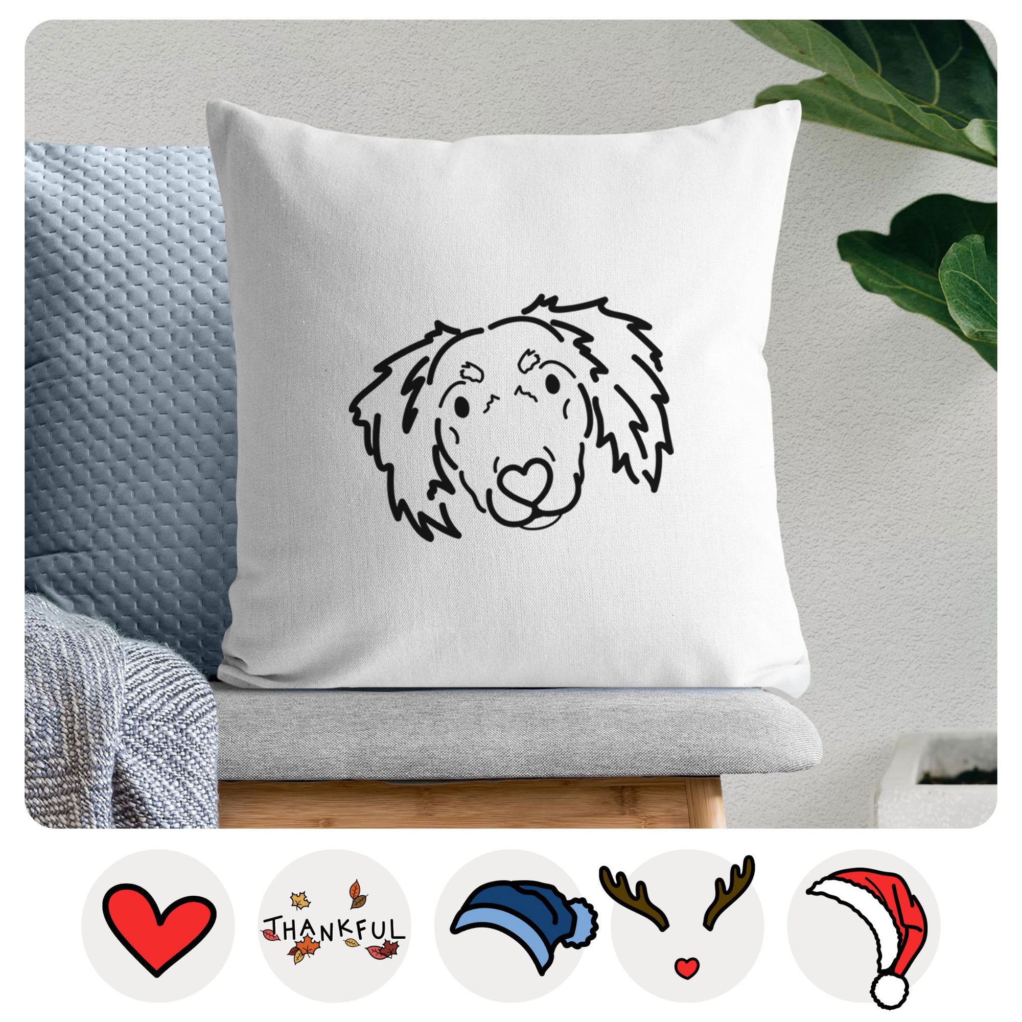 Love Always Dachshund Mix - Tilly -  Throw Pillow Cover