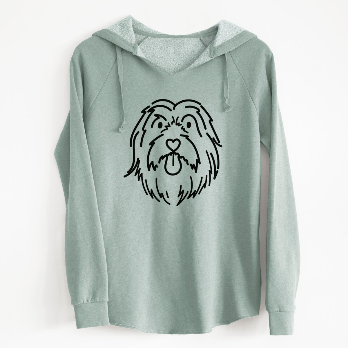 Love Always Bearded Collie - Tucker - Cali Wave Hooded Sweatshirt
