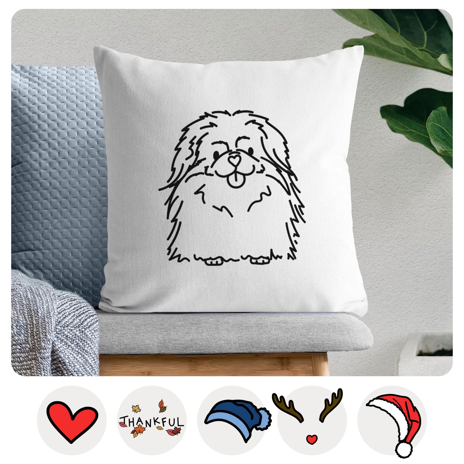 Love Always Pekingese - Viv -  Throw Pillow Cover