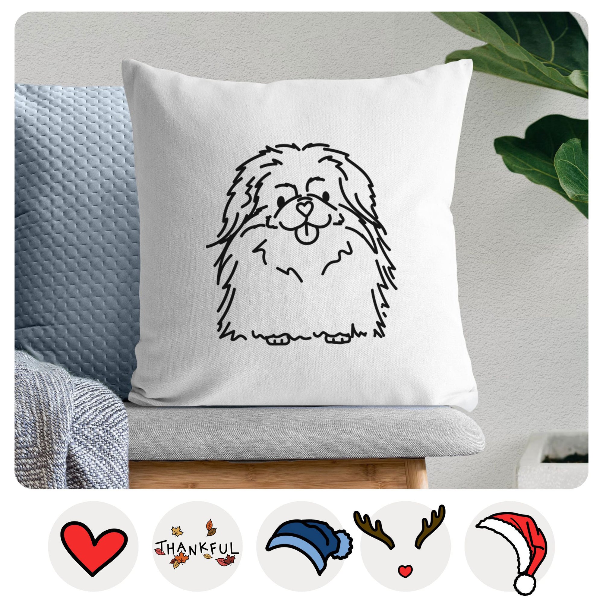 Love Always Pekingese - Viv -  Throw Pillow Cover