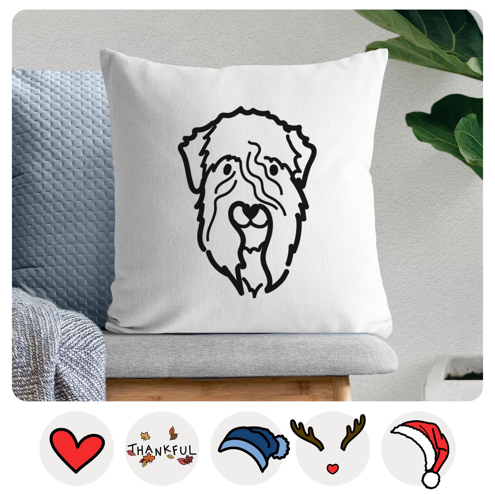 Love Always Soft Coated Wheaten Terrier - Throw Pillow Cover