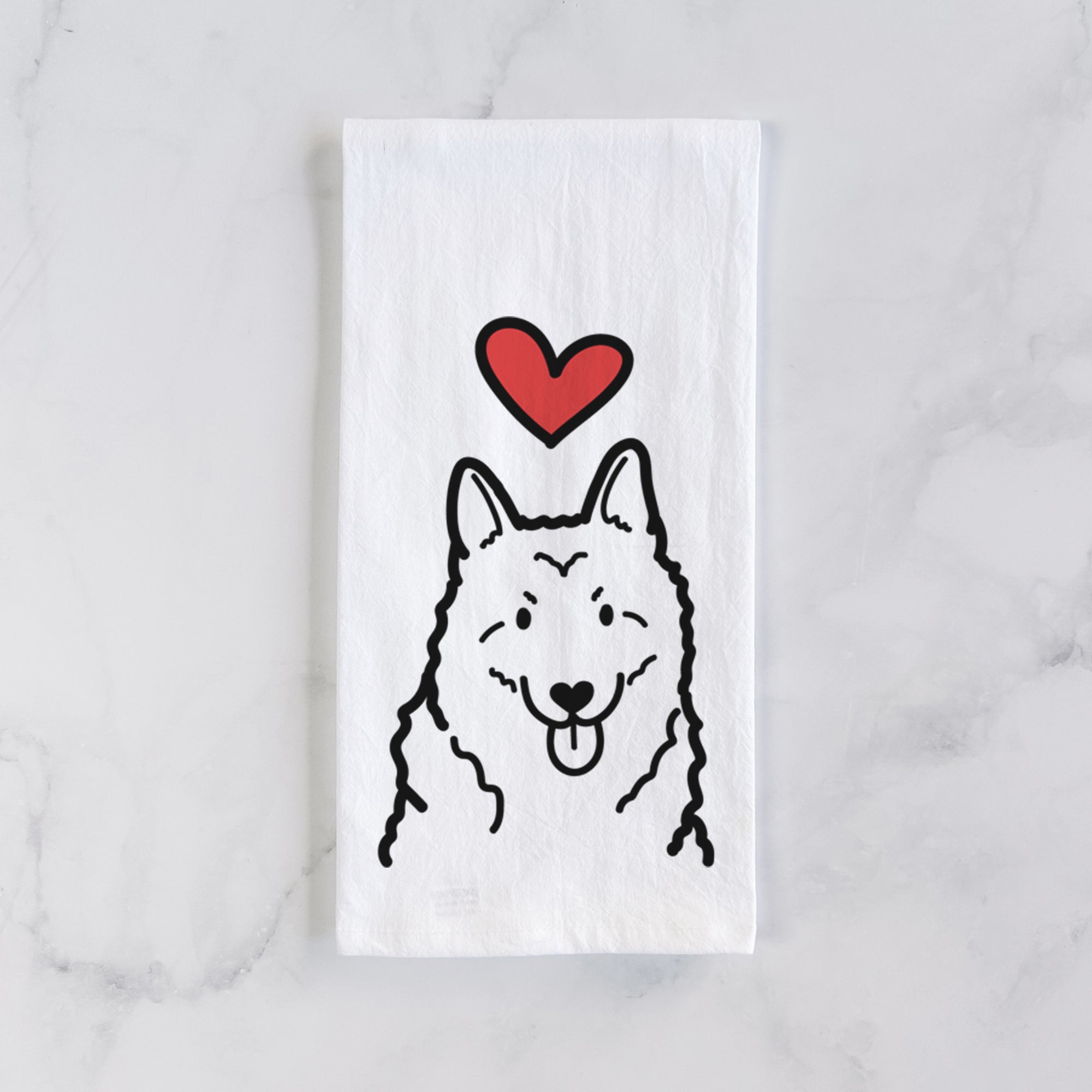 Love Always Norwegian Elkhound - Tea Towel