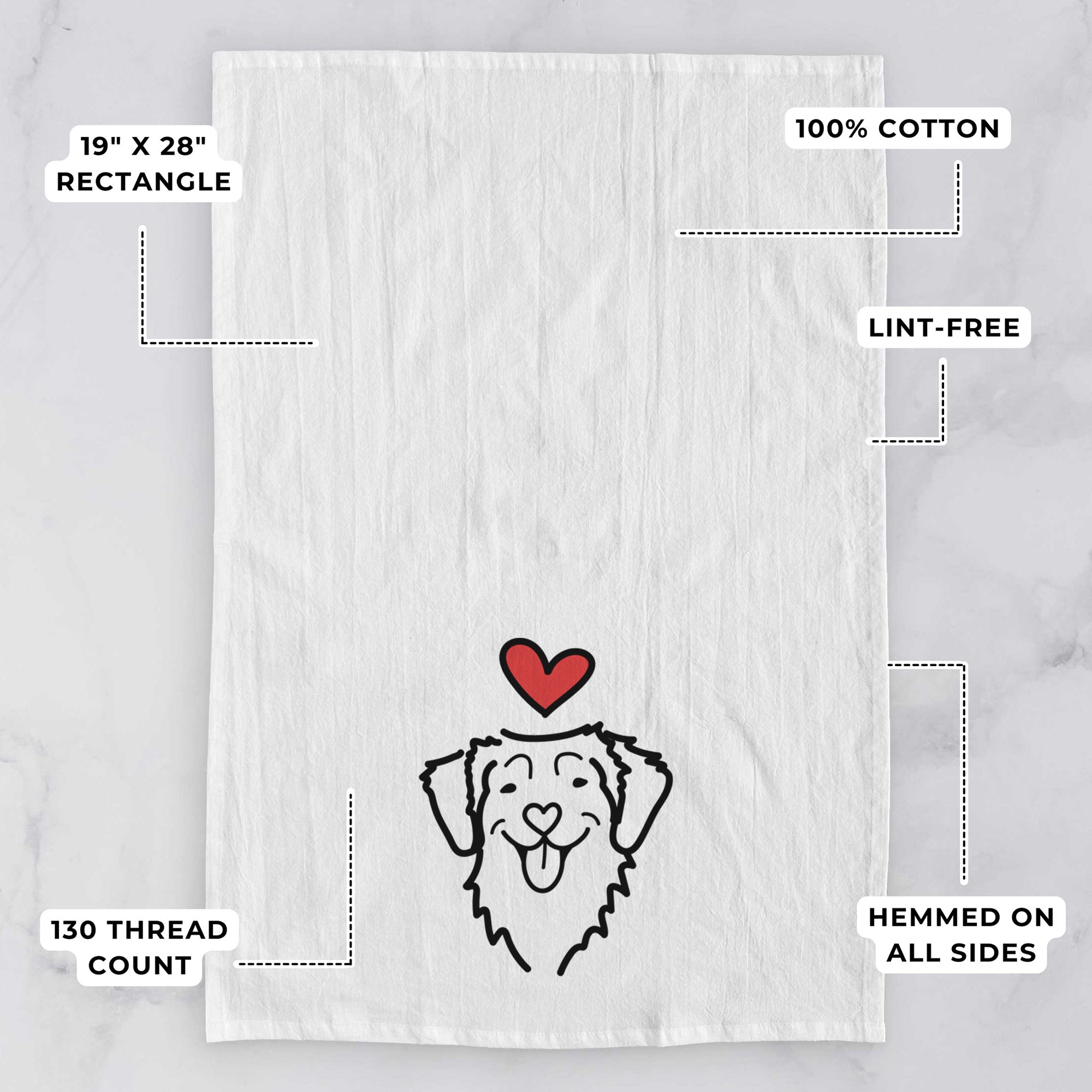 Love Always Nova Scotia Duck Tolling Retriever - Tea Towel