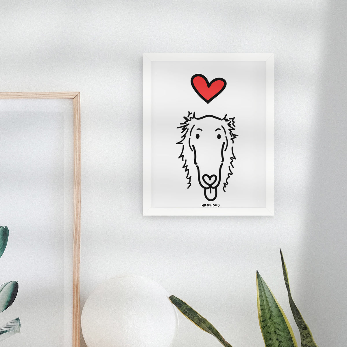 Love Always Borzoi - Opal Art Print