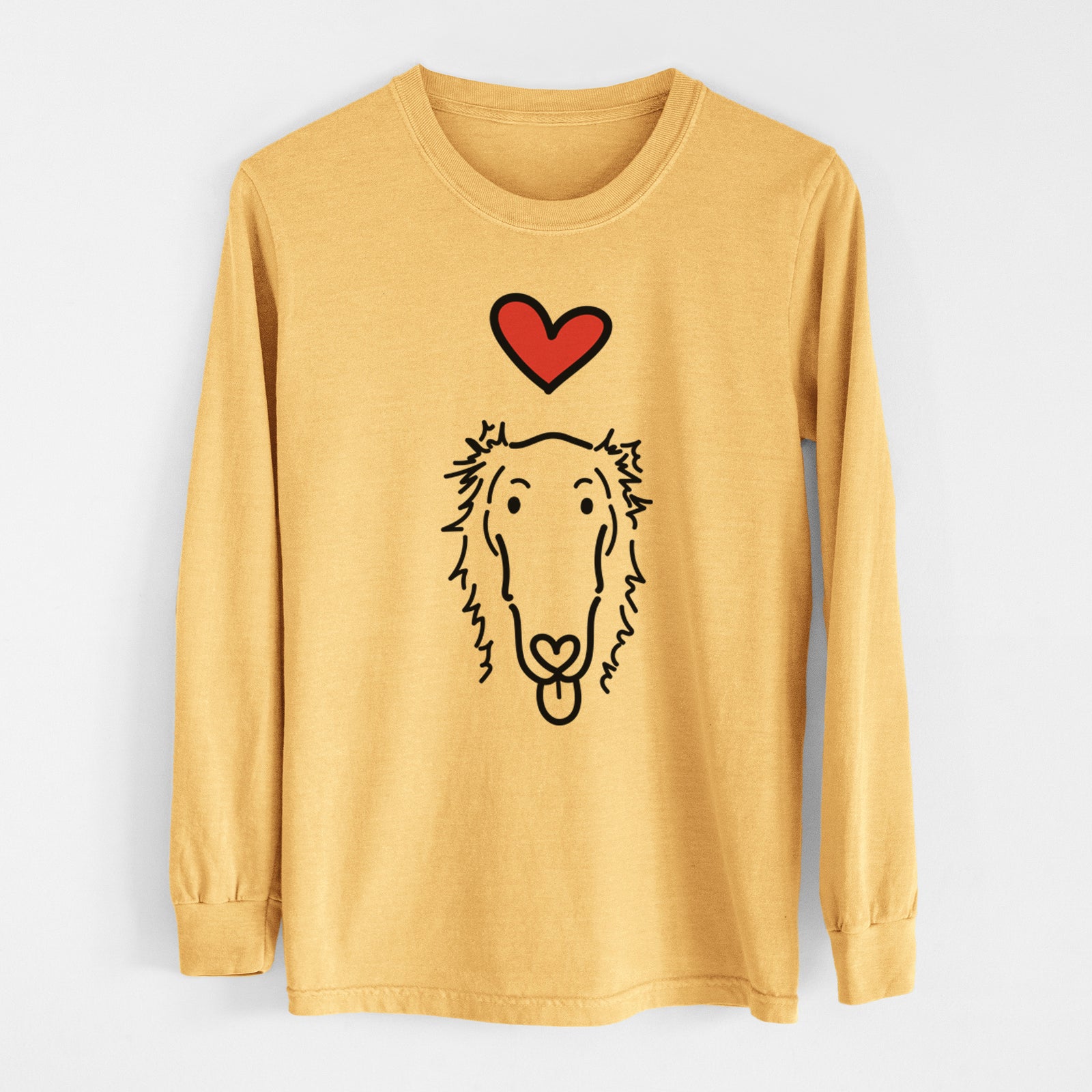 Love Always Borzoi - Opal - Heavyweight 100% Cotton Long Sleeve