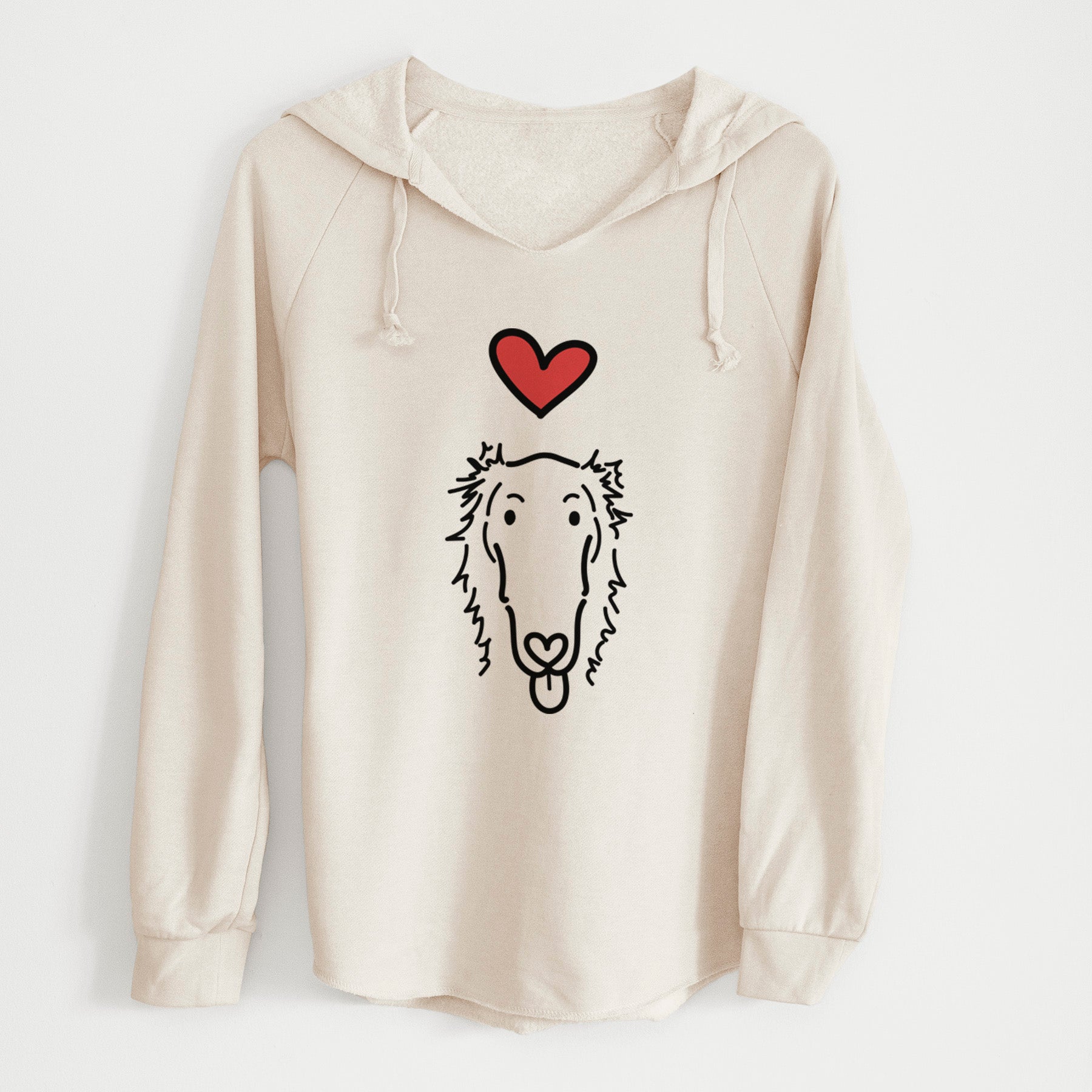 Love Always Borzoi - Opal - Cali Wave Hooded Sweatshirt