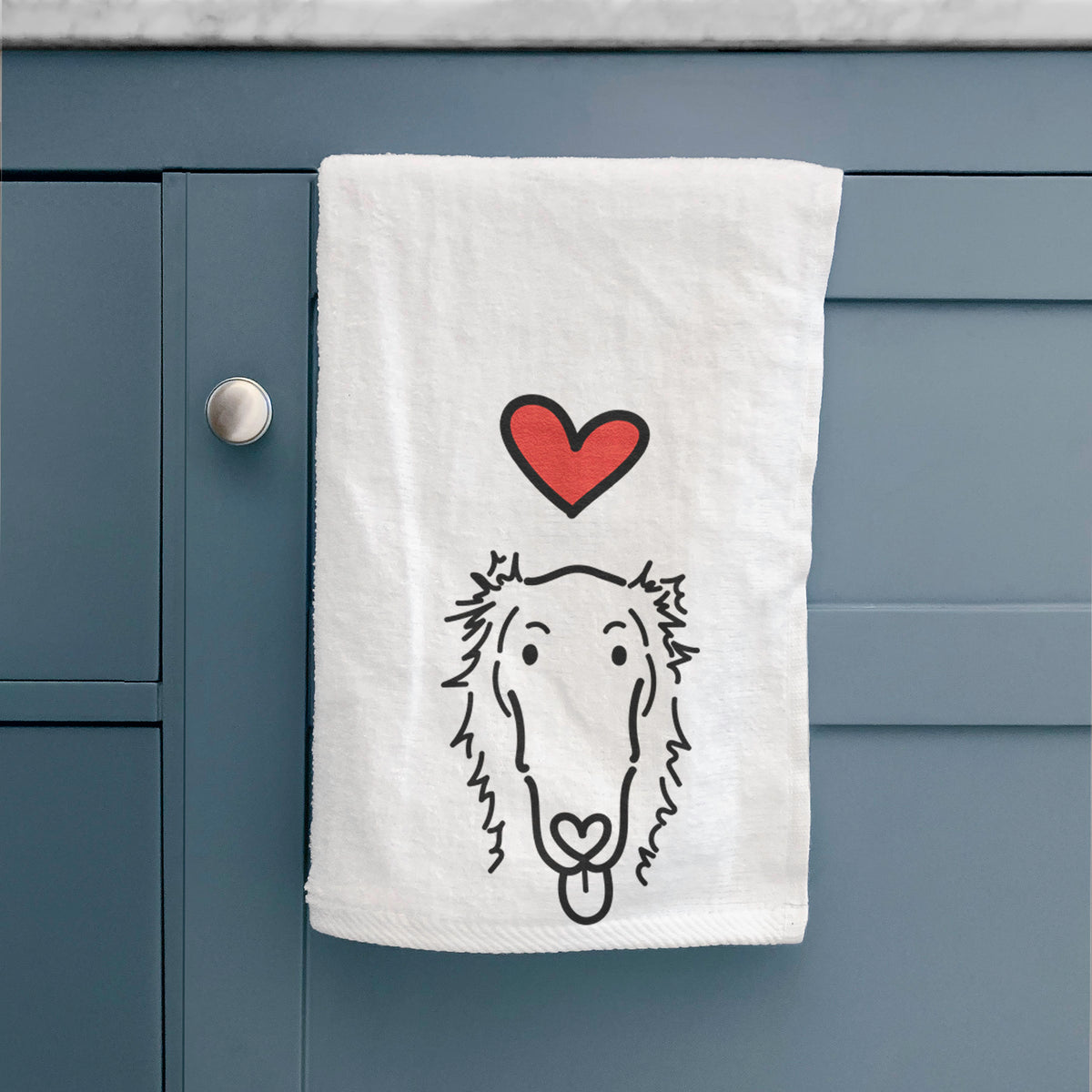 Love Always Borzoi - Opal - Decorative Hand Towel