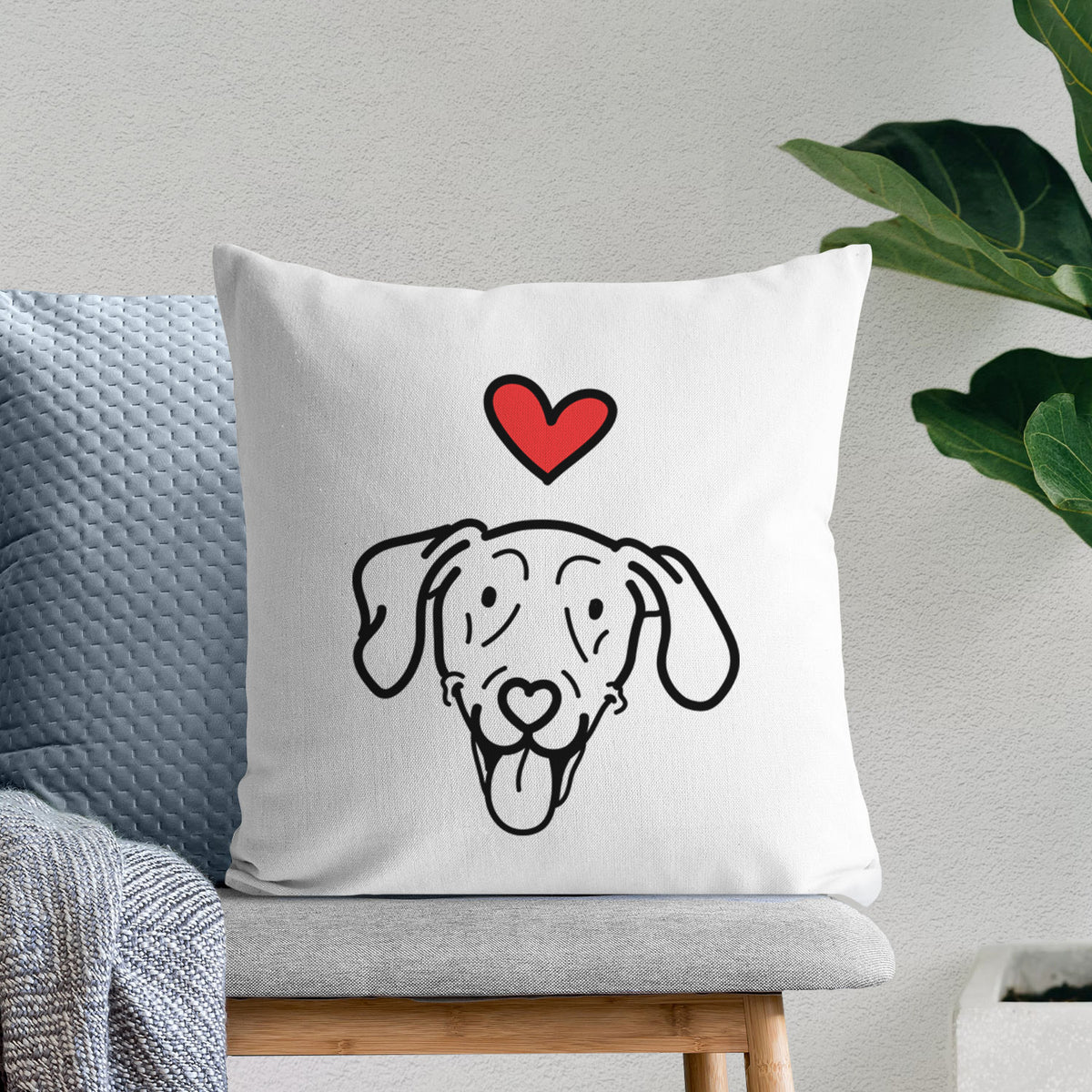 Love Always Weimaraner - Paco Lobo -  Throw Pillow Cover