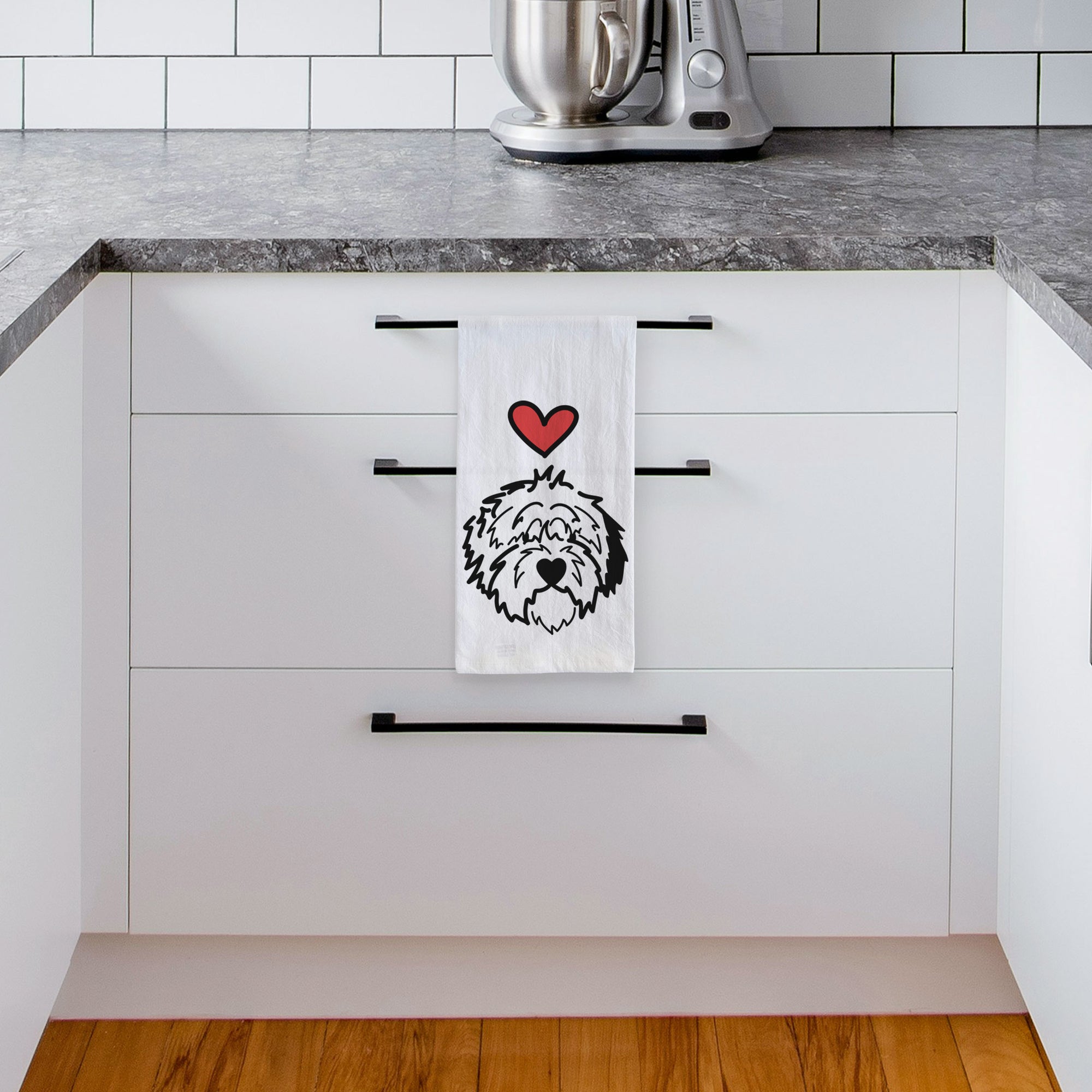 Love Always Old English Sheepdog - Penny - Tea Towel