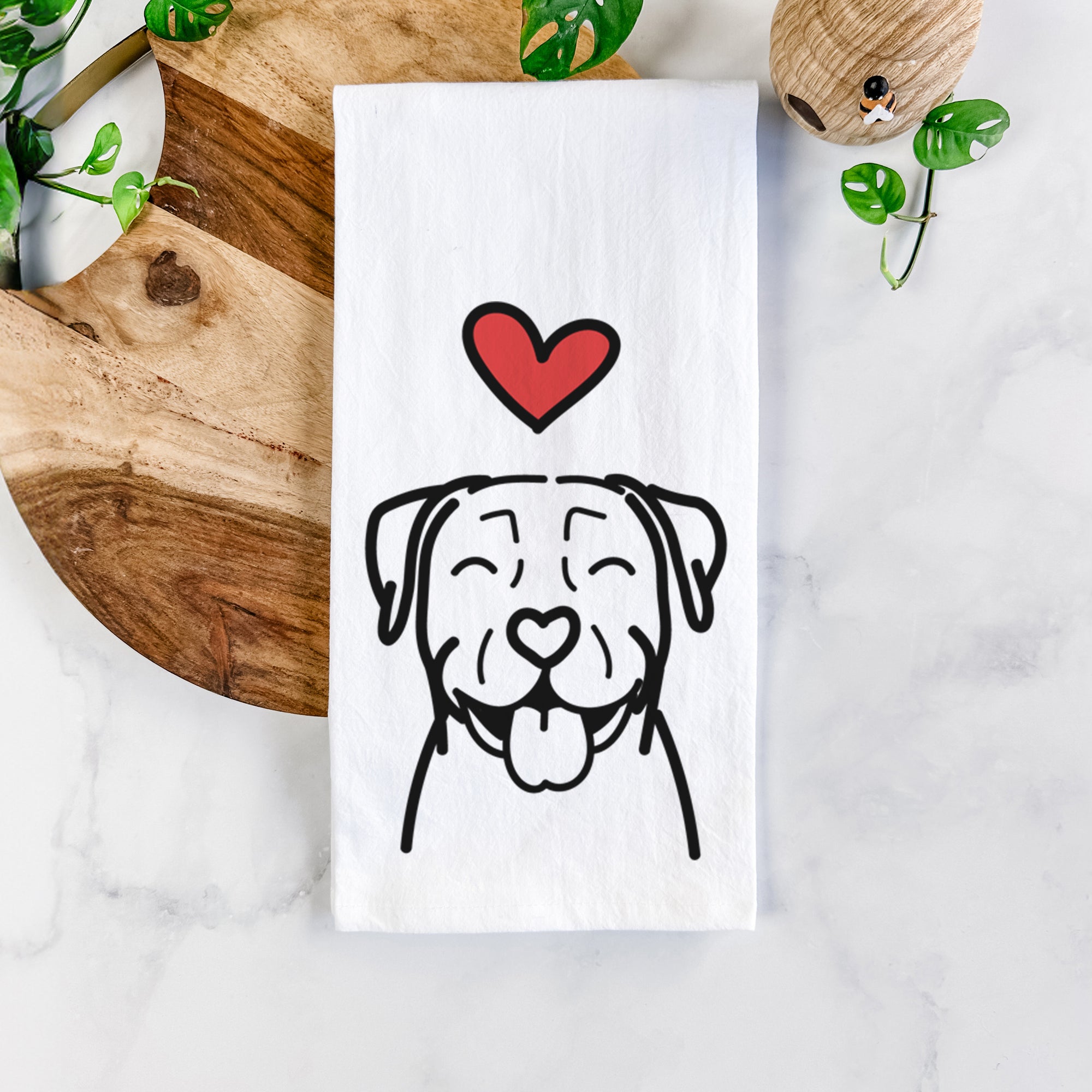 Love Always Pitbull - Tea Towel