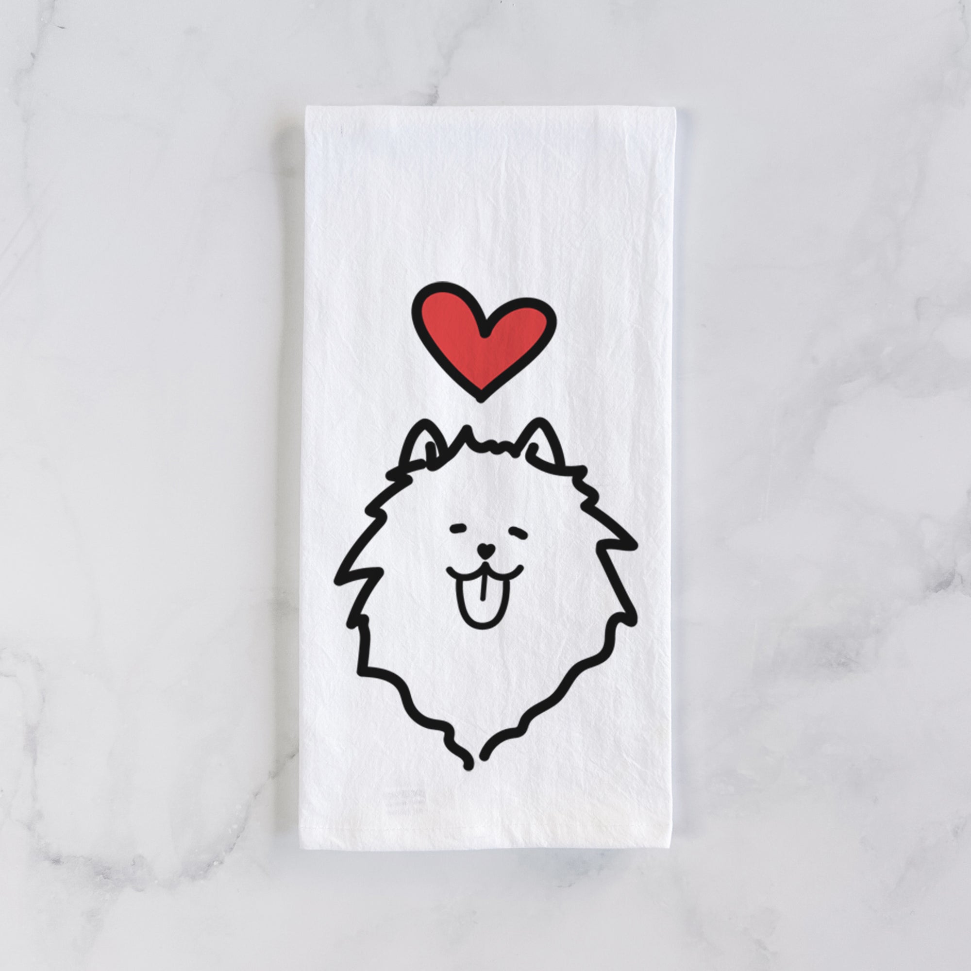 Love Always Pomeranian - Tea Towel