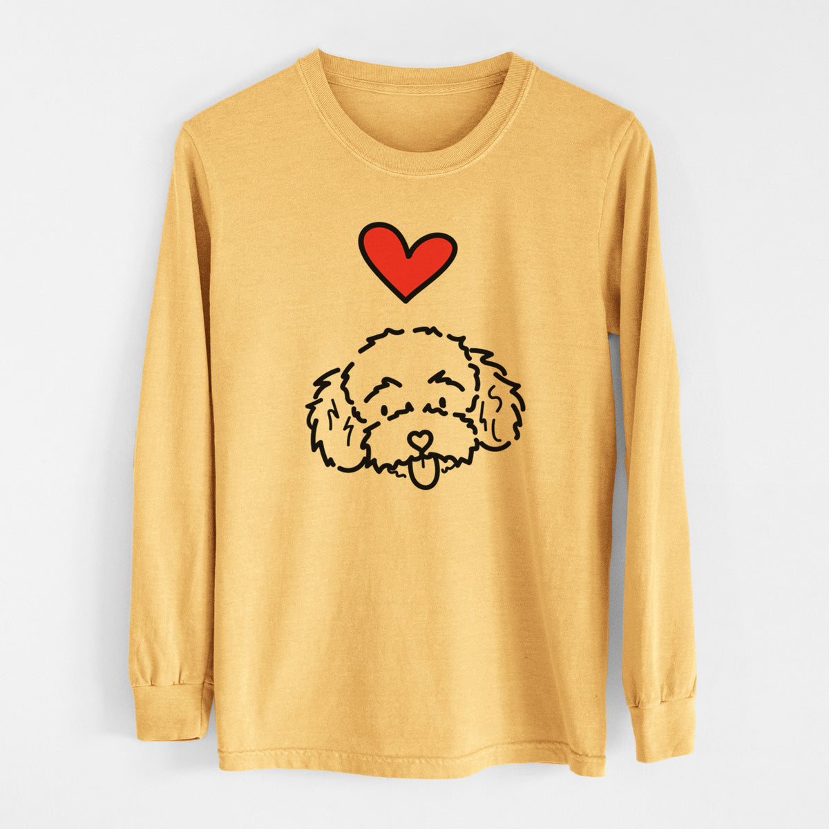 Love Always Toy Poodle - Ricci - Heavyweight 100% Cotton Long Sleeve