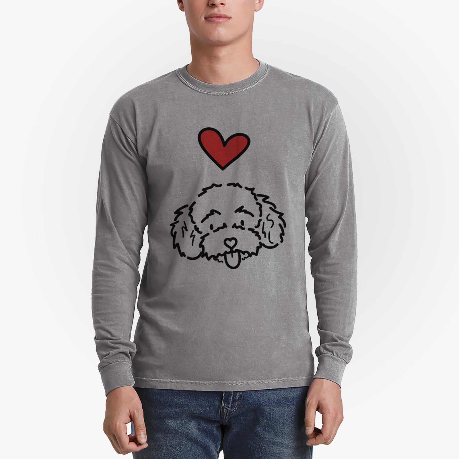 Love Always Toy Poodle - Ricci - Heavyweight 100% Cotton Long Sleeve