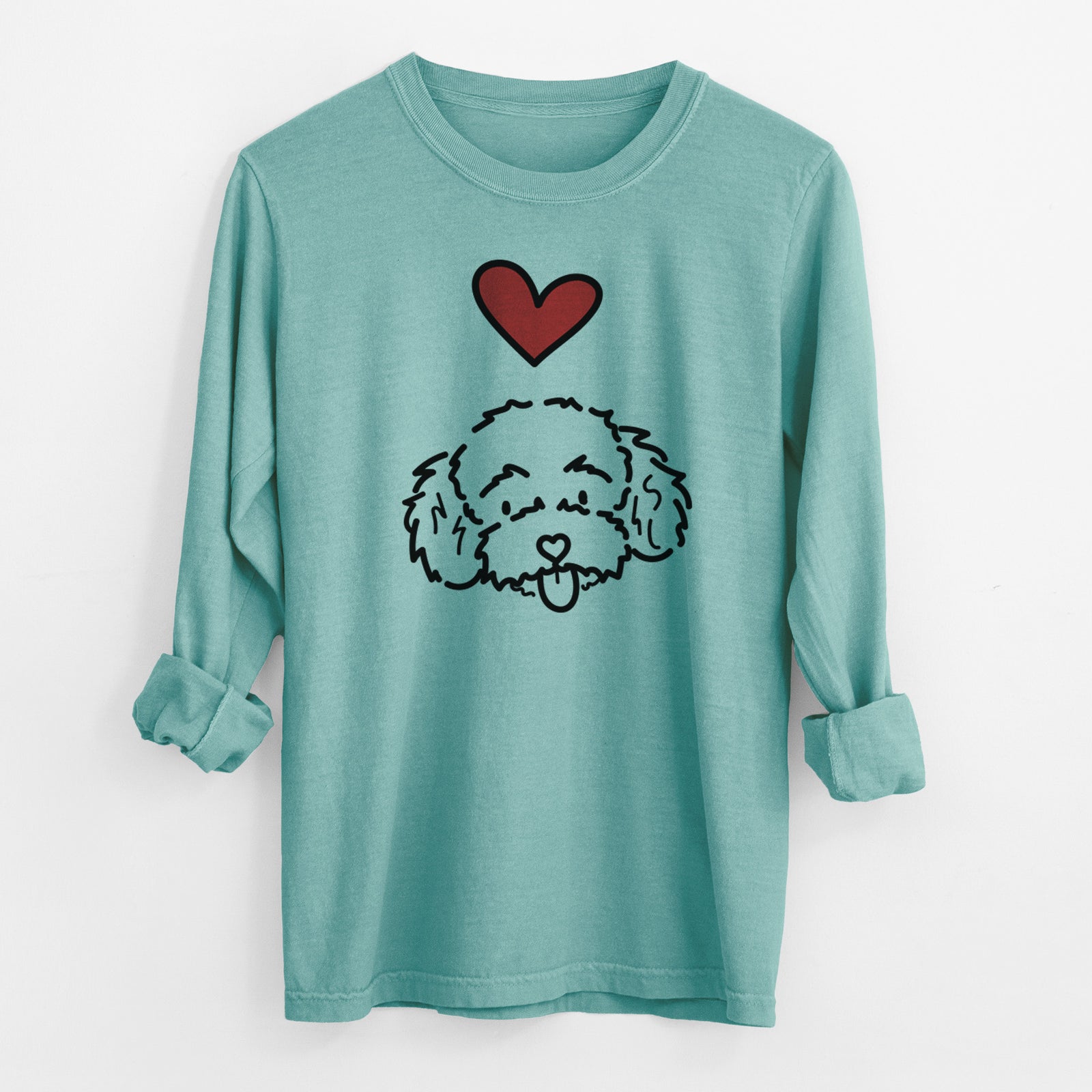 Love Always Toy Poodle - Ricci - Heavyweight 100% Cotton Long Sleeve