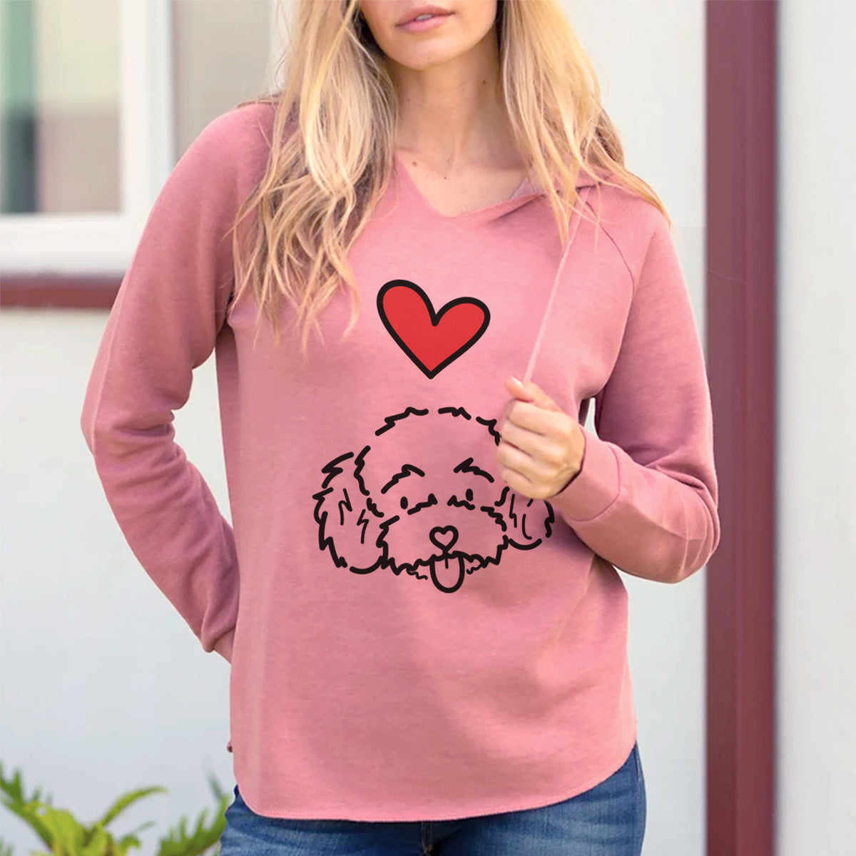 Love Always Toy Poodle - Ricci - Cali Wave Hooded Sweatshirt