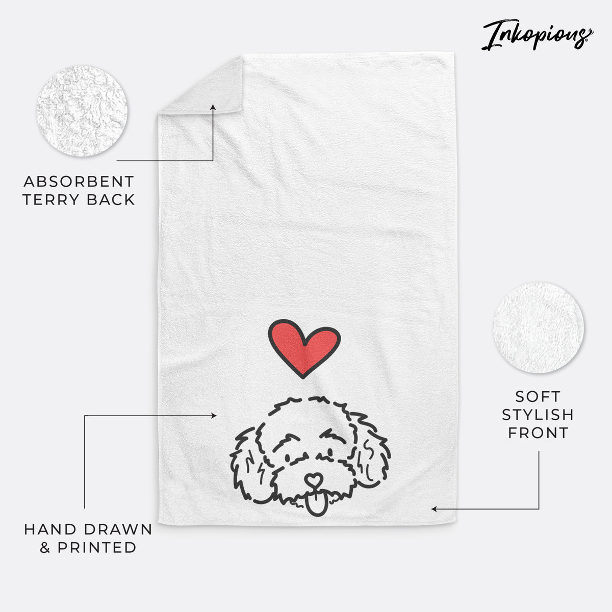 Love Always Toy Poodle - Ricci - Hand Towel