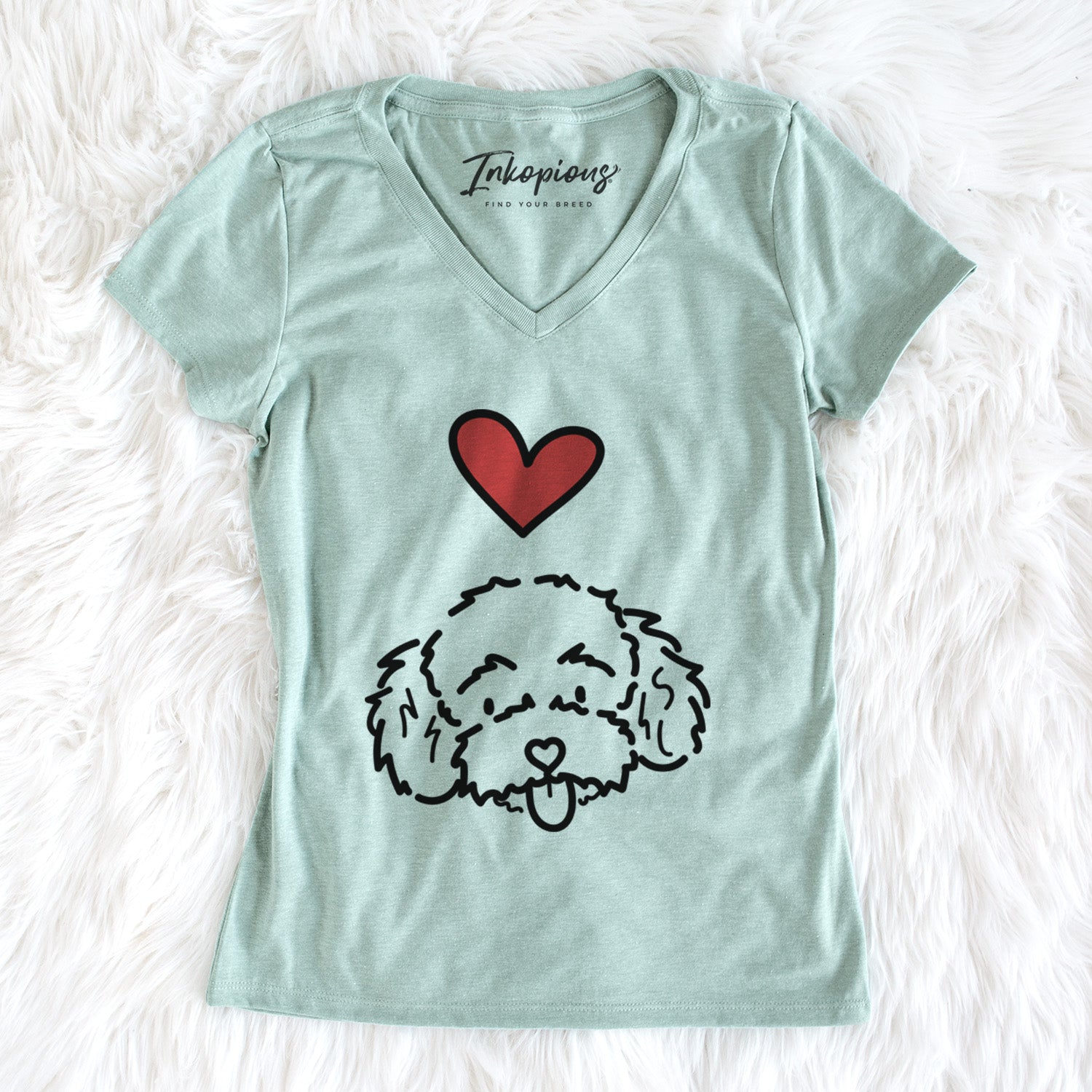 Love Always Toy Poodle - Ricci - Women's Perfect V-neck Shirt