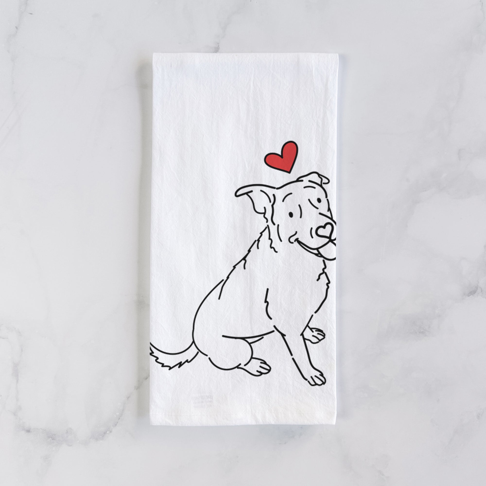 Love Always Rottweiler Mix - Rocky - Tea Towel