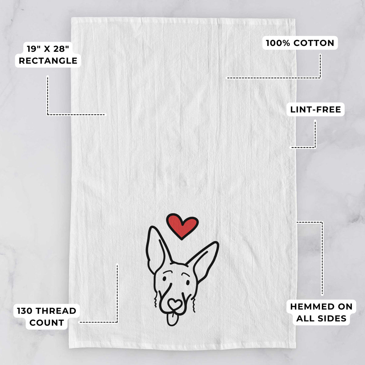 Love Always Shepherd Mix - Rosie - Tea Towel