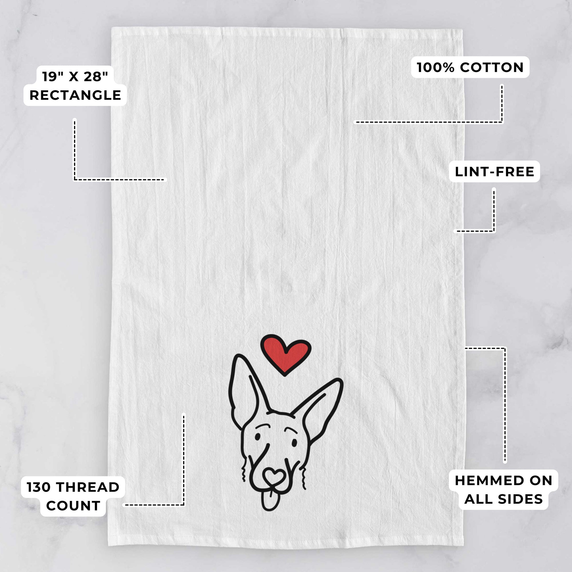 Love Always Shepherd Mix - Rosie - Tea Towel