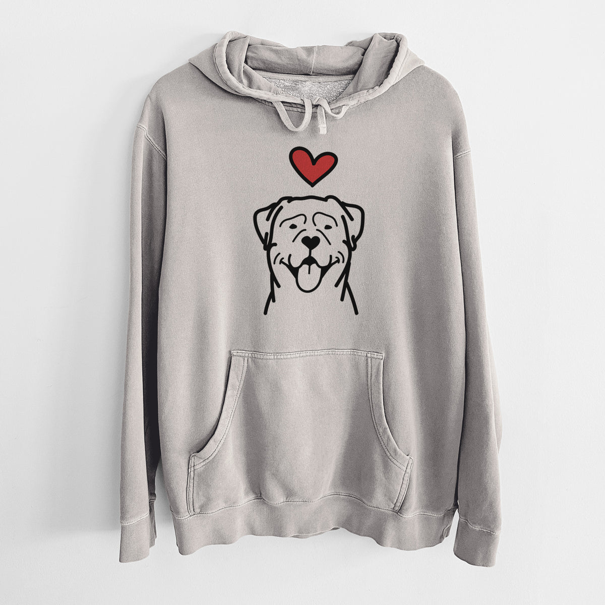 Love Always Rottweiler - Unisex Pigment Dyed Hoodie